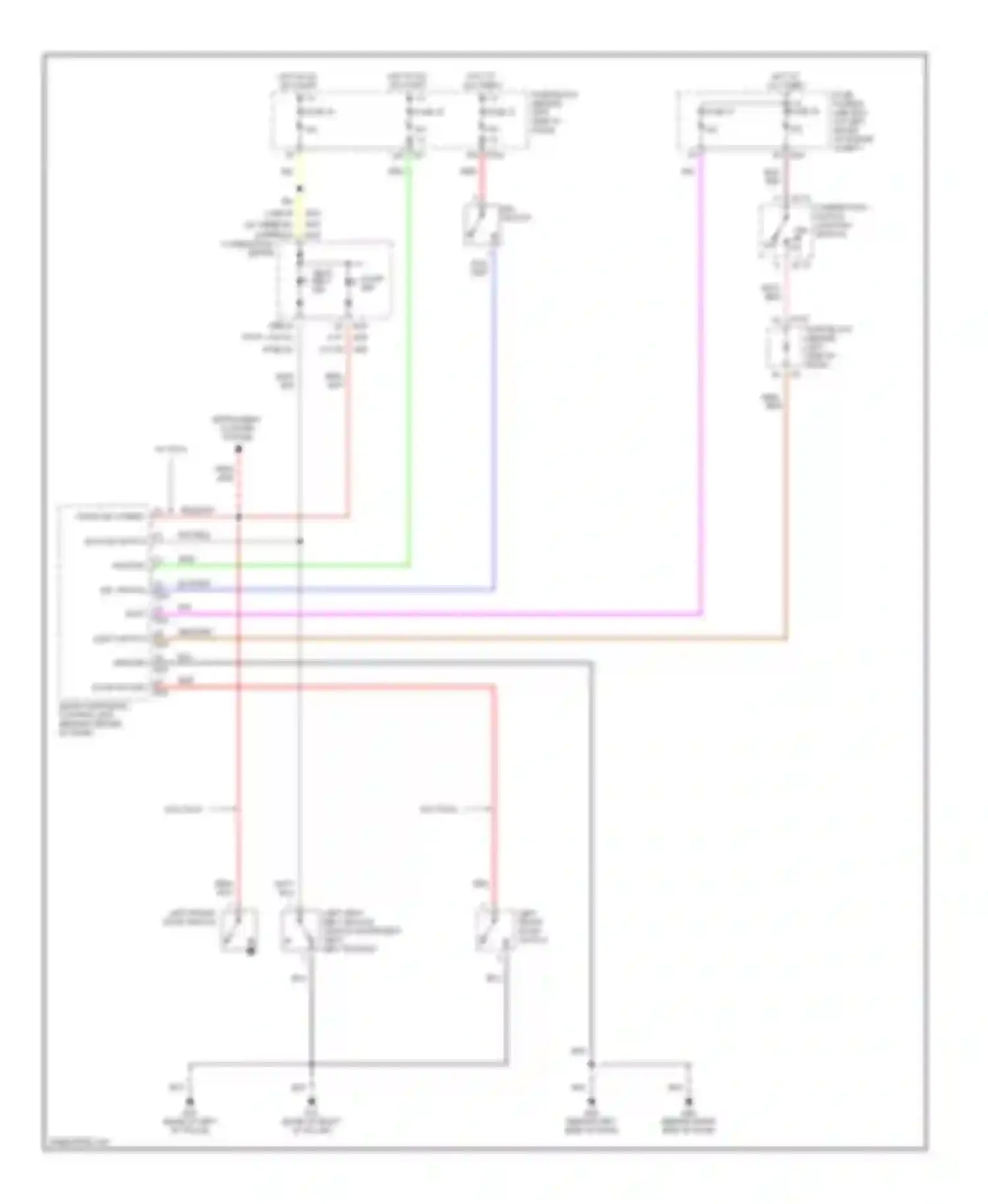 Sentra Nissan B15 (1998-2006): Warning systems circuit, with power door locks