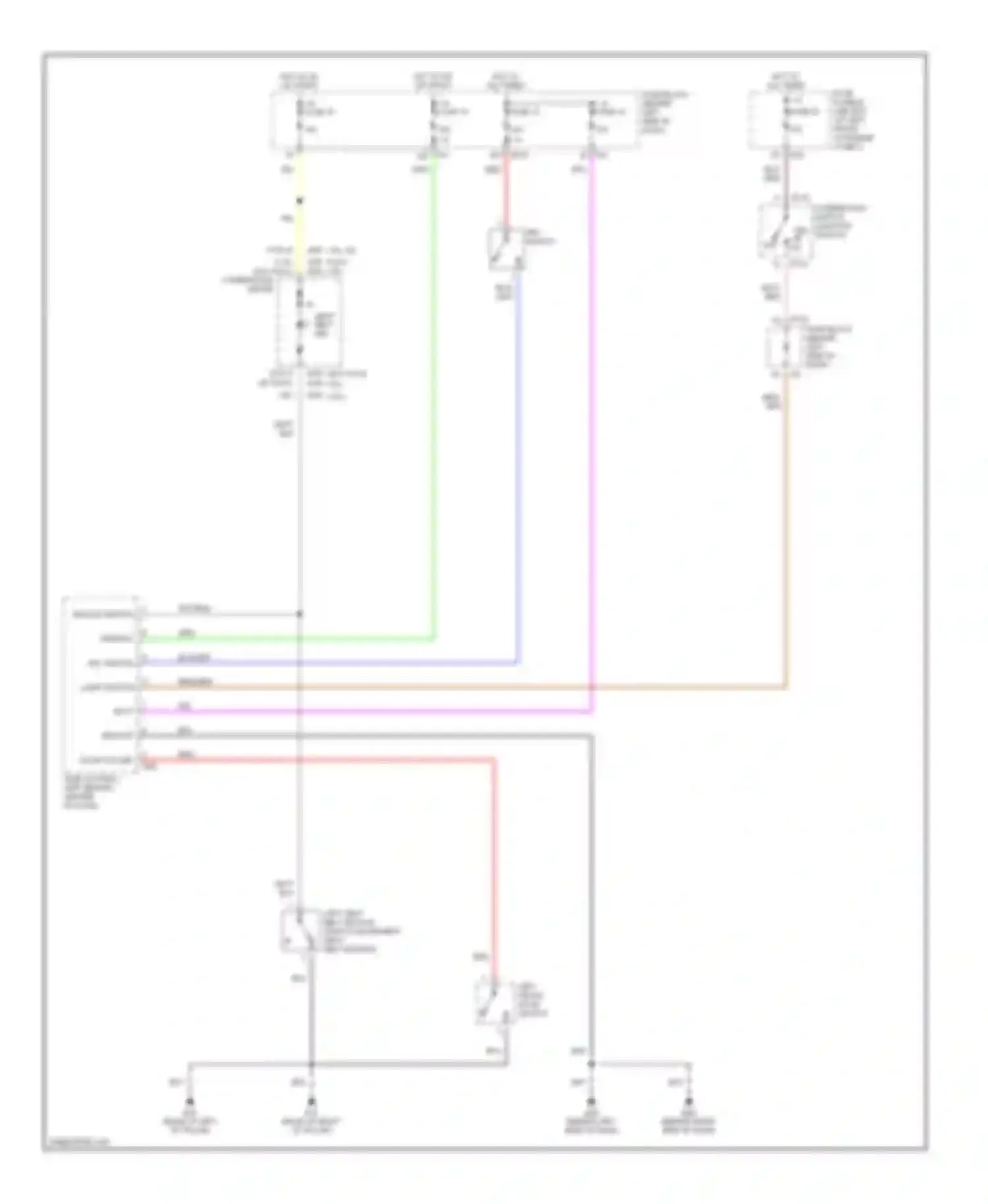 Sentra Nissan B15 (1998-2006): Warning systems circuit, without power door locks