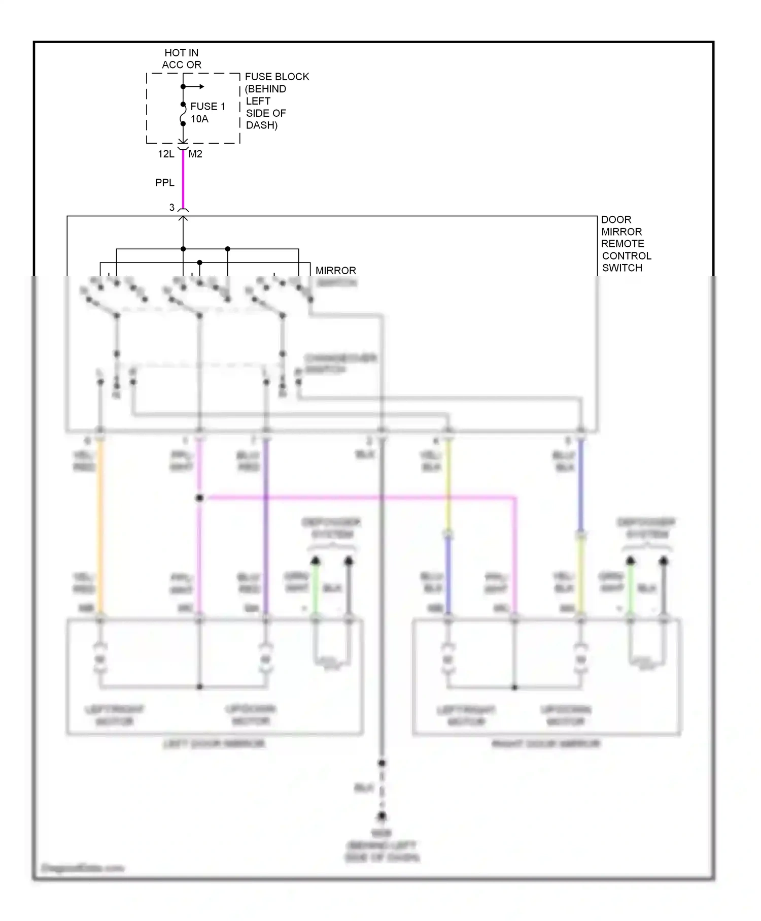 Wiring diagram defogger system for Nissan Sentra B15 (1998-2006) (3 of 5)