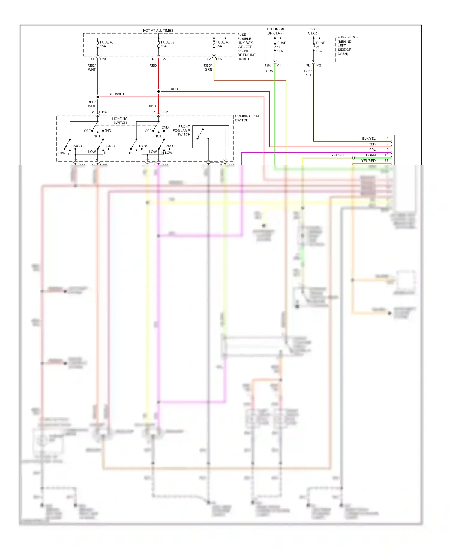 Wiring diagram engine controls system for Nissan Sentra B15 (1998-2006) (2 of 5)