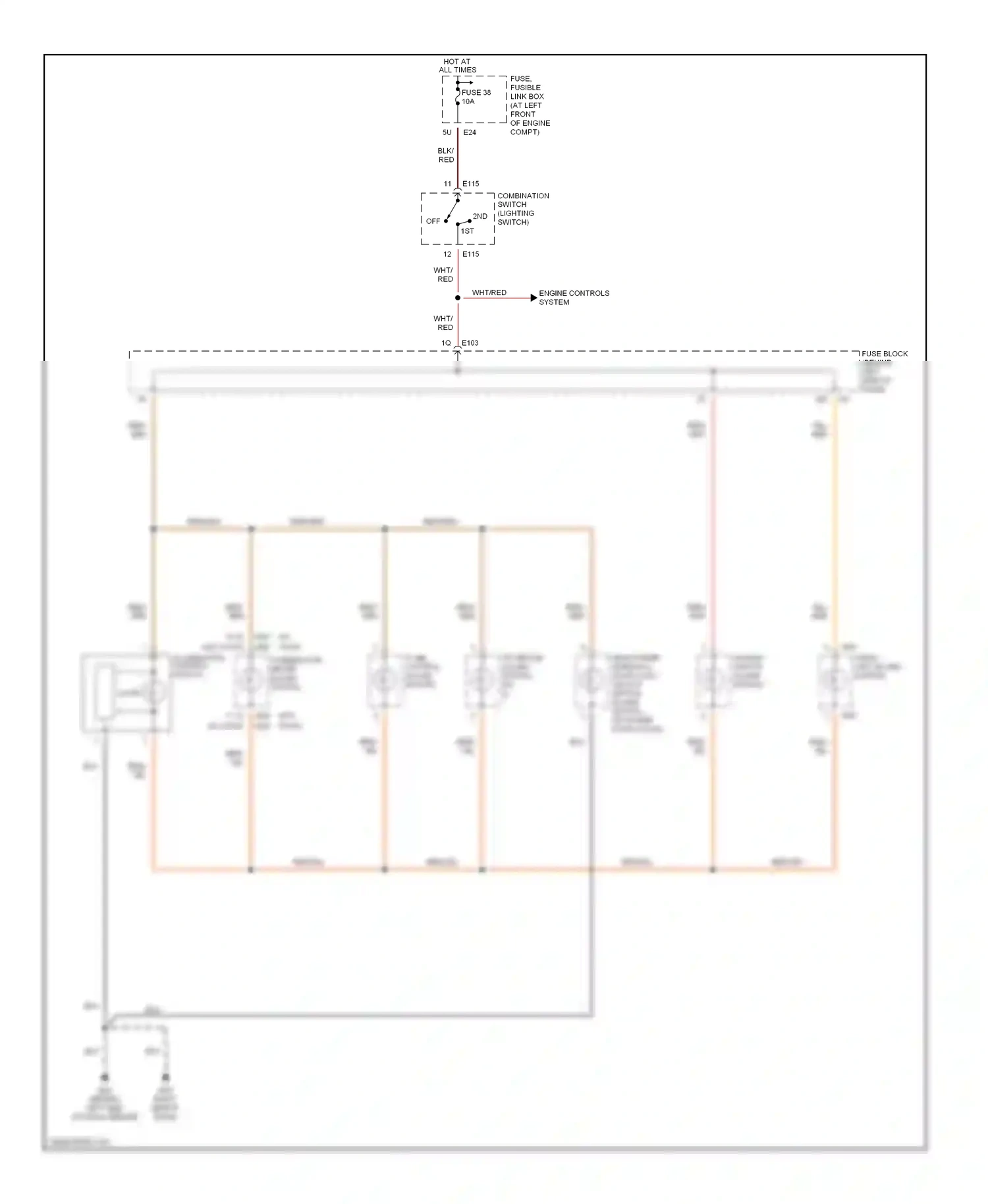 Wiring diagram illumination control switch for Nissan Sentra B15 (1998-2006) (1 of 1)
