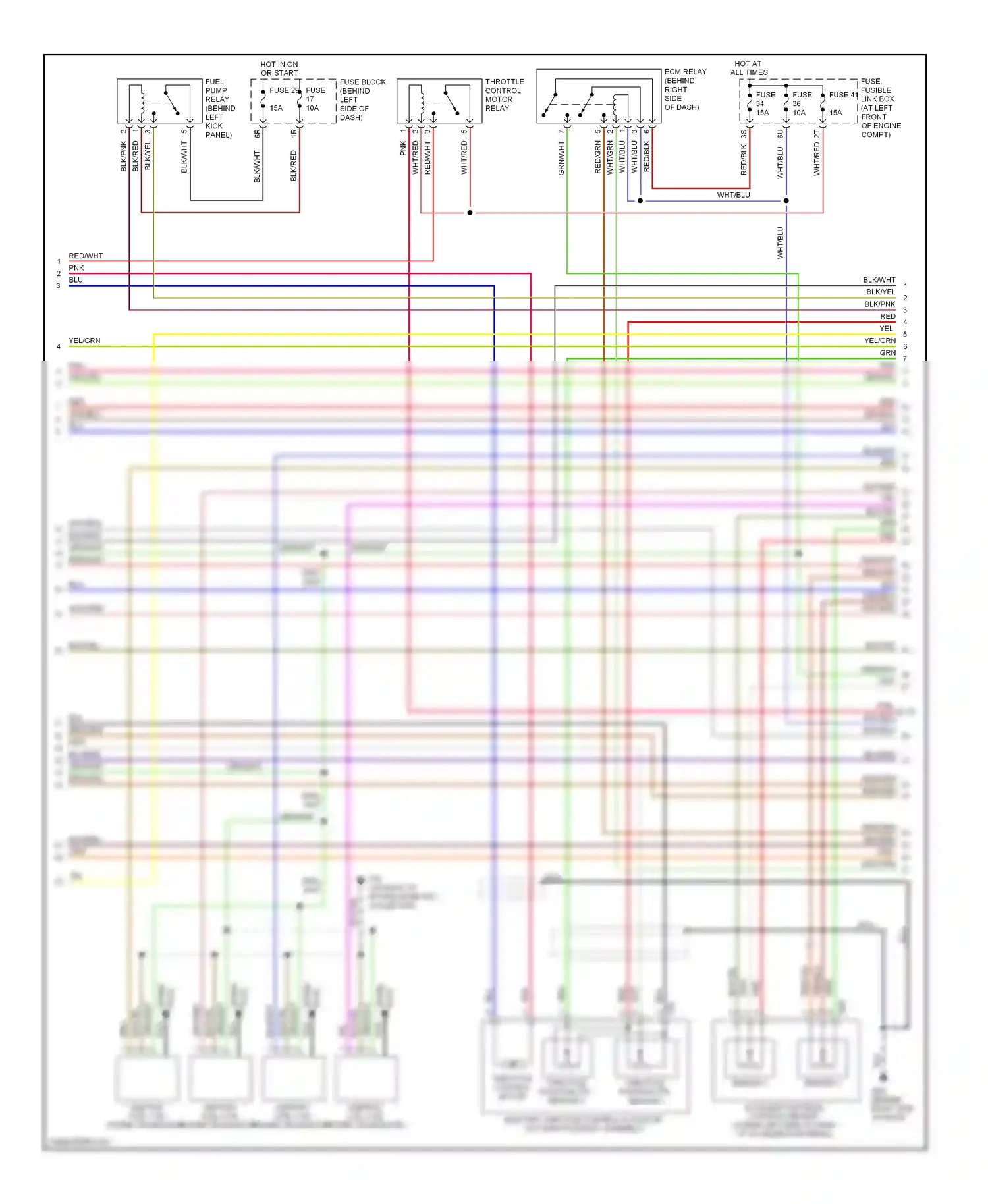 Wiring diagram sensor 2 sensor 1 for Nissan Sentra B15 (1998-2006) (1 of 1)