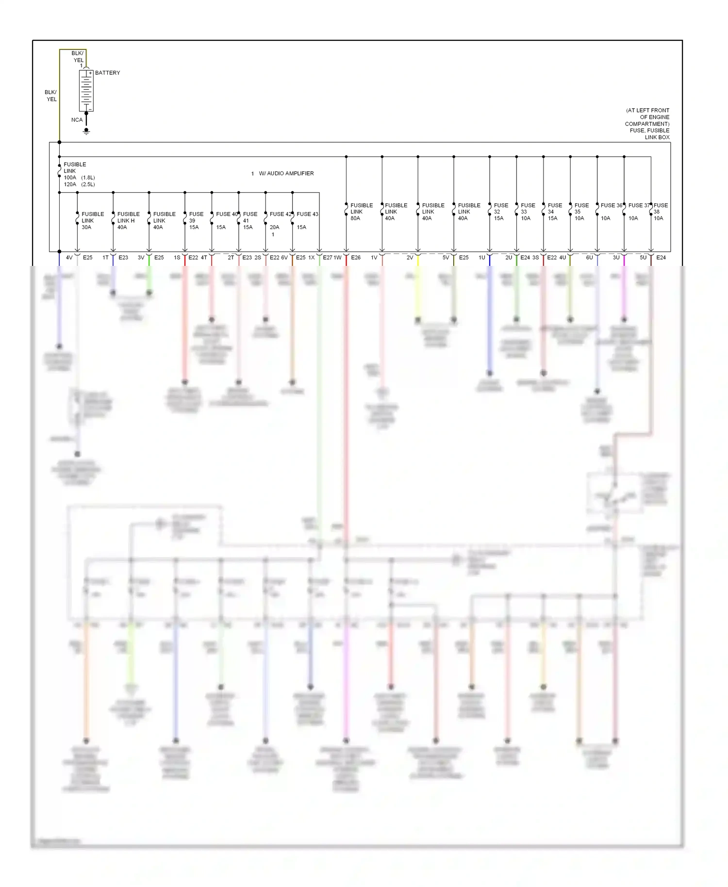 Wiring diagram sound systems engine controls system for Nissan Sentra B15 (1998-2006) (1 of 1)