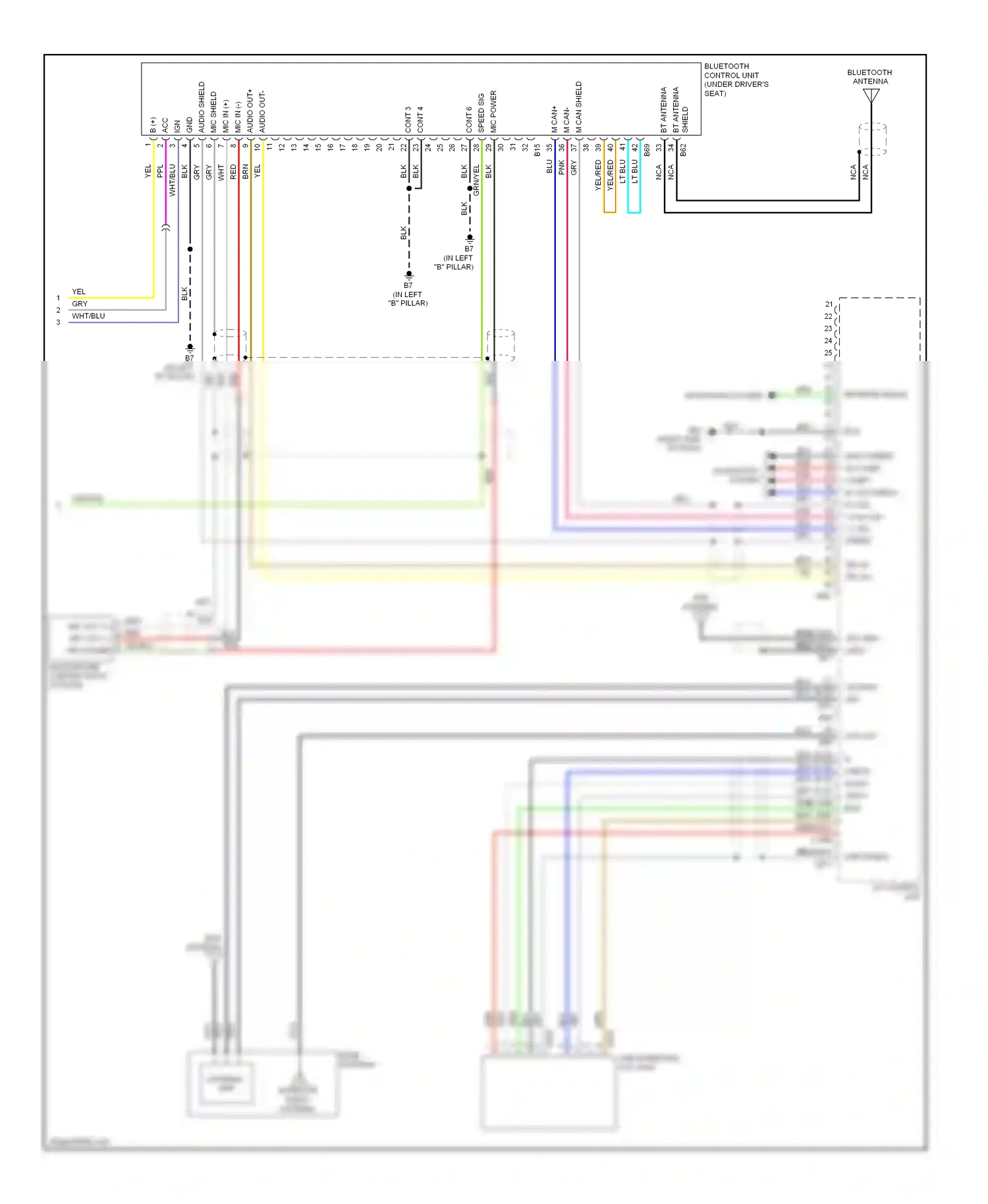 Wiring diagram base antenna for Nissan Sentra B16 facelift (2009-2012) (1 of 4)