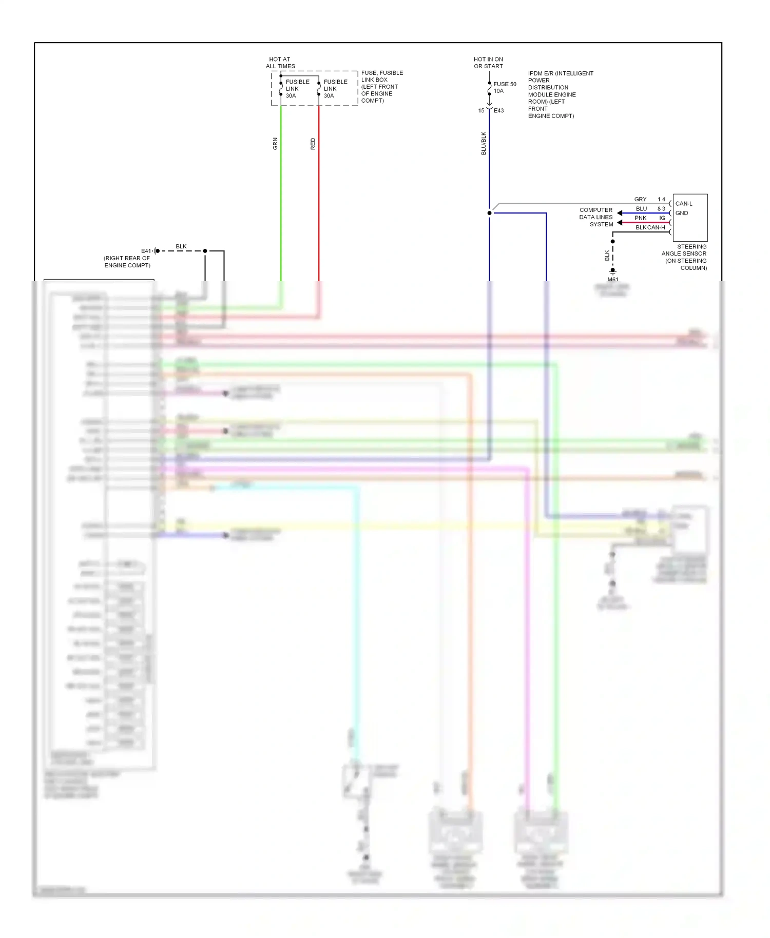Wiring diagram blk for Nissan Sentra B16 facelift (2009-2012) (2 of 74)