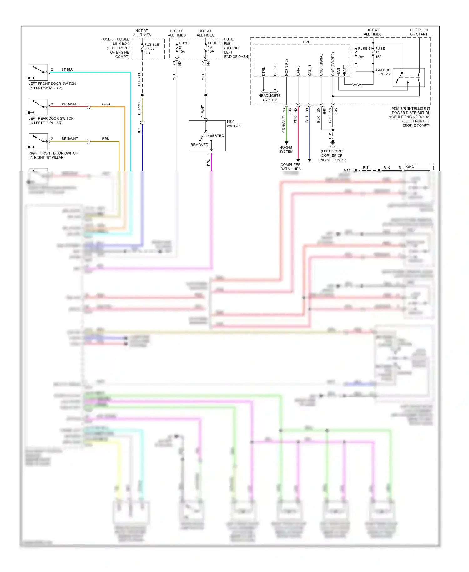 Wiring diagram blu for Nissan Sentra B16 facelift (2009-2012) (47 of 71)