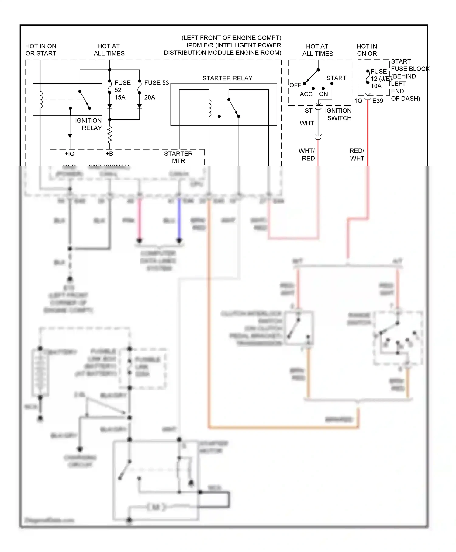 Wiring diagram off on for Nissan Sentra B16 facelift (2009-2012) (1 of 1)