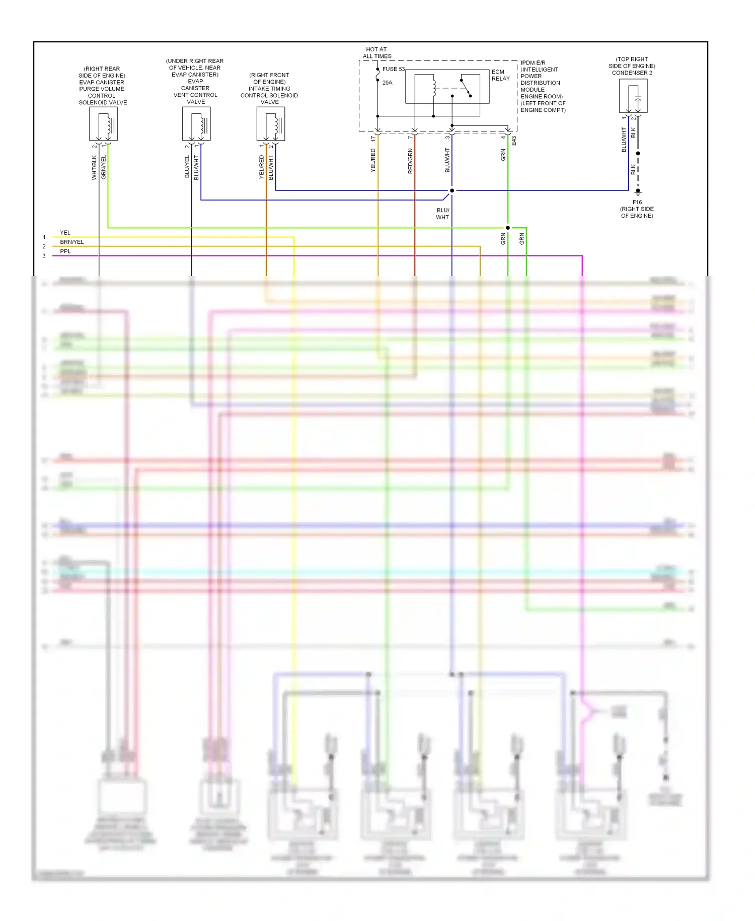 Wiring diagram plug spark for Nissan Sentra B16 facelift (2009-2012) (2 of 2)