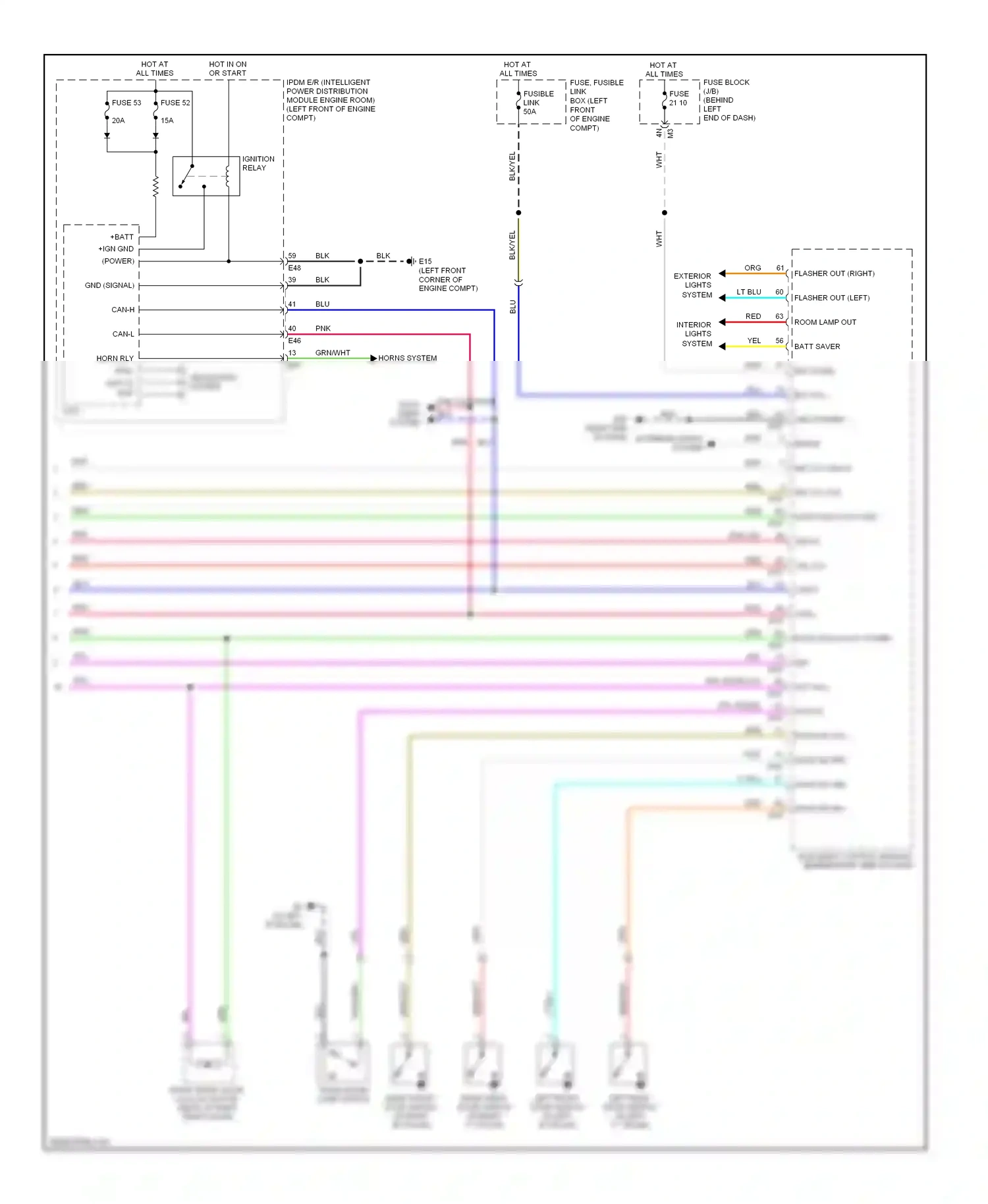 Wiring diagram pnk computer data lines system for Nissan Sentra B16 facelift (2009-2012) (2 of 3)