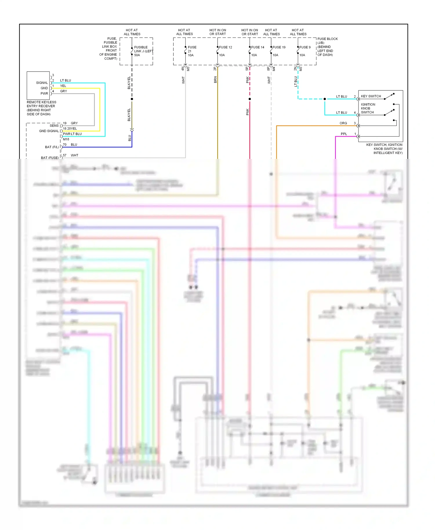 Wiring diagram p/warn check for Nissan Sentra B16 facelift (2009-2012) (2 of 2)