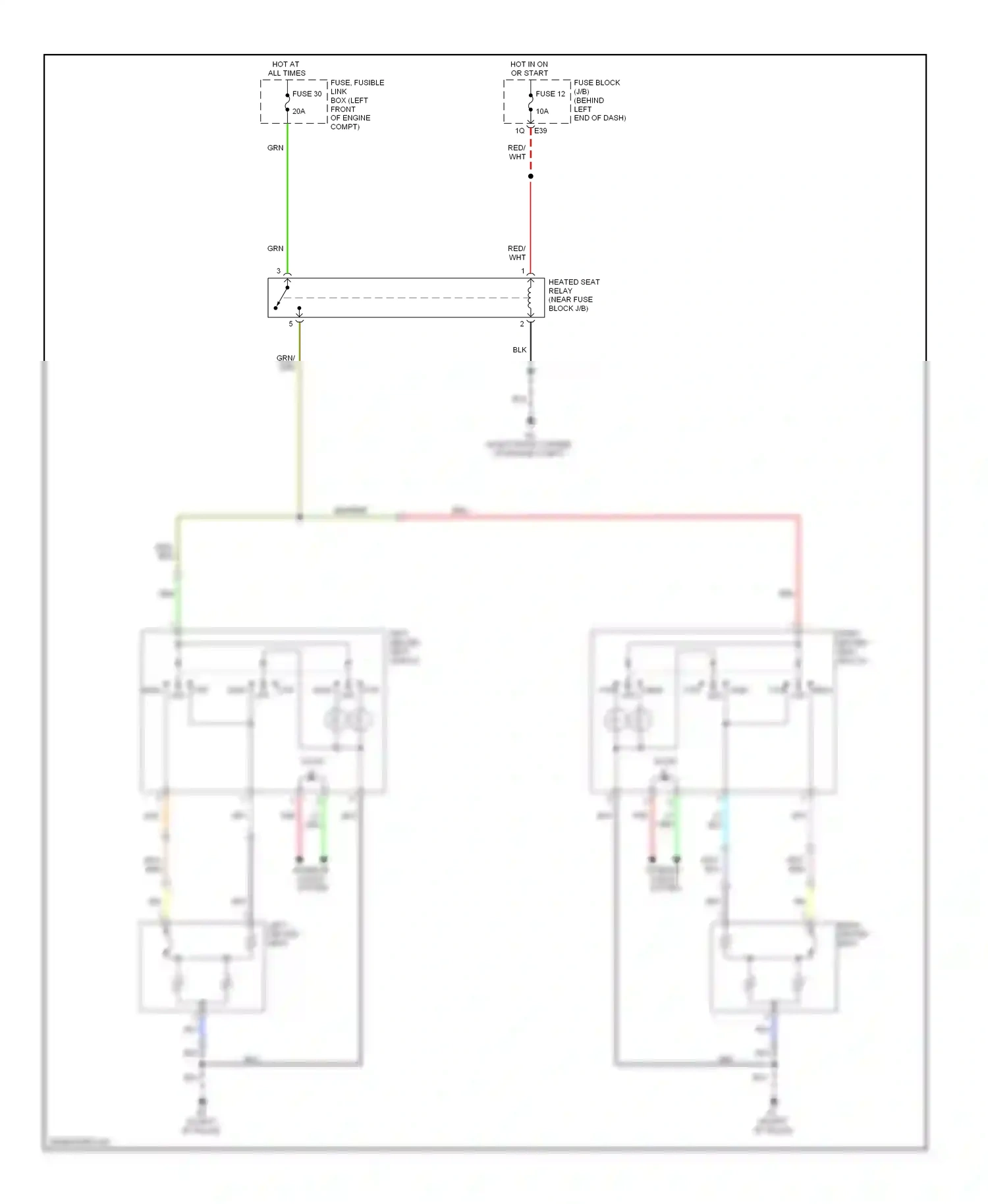 Wiring diagram red for Nissan Sentra B16 facelift (2009-2012) (42 of 62)