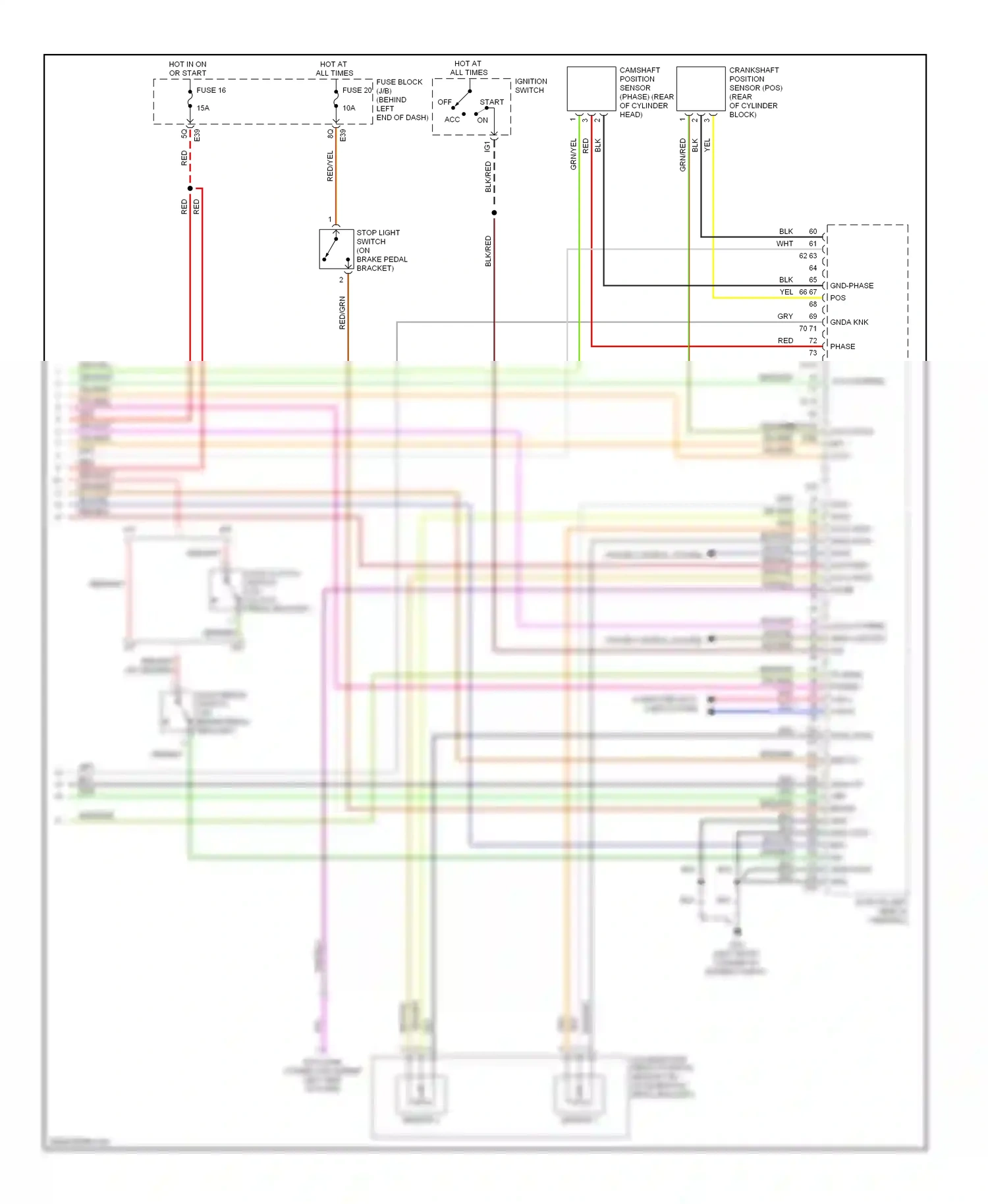 Wiring diagram sensor 1 for Nissan Sentra B16 facelift (2009-2012) (5 of 5)