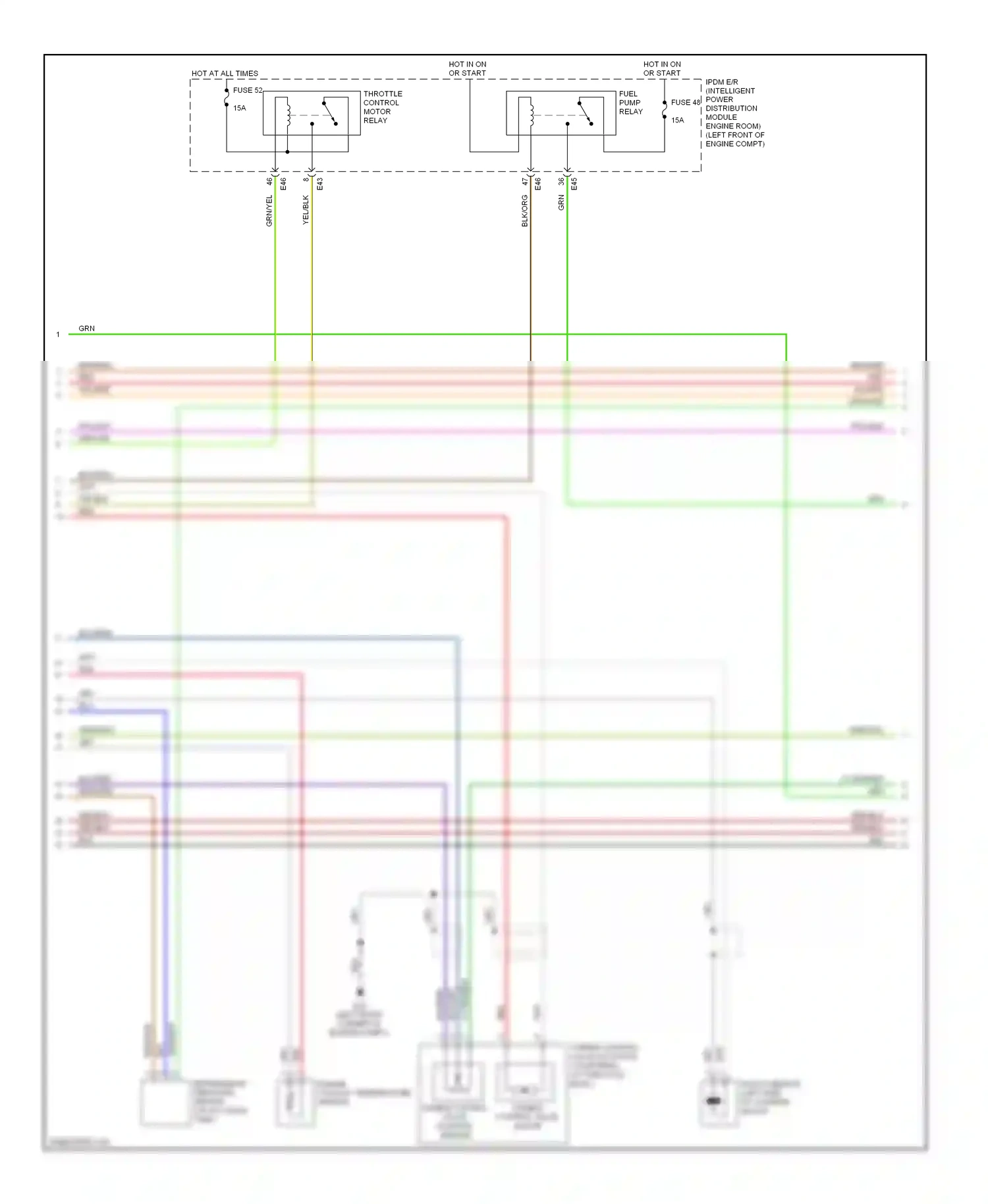 Wiring diagram tumble control valve position sensor for Nissan Sentra B16 facelift (2009-2012) (1 of 1)