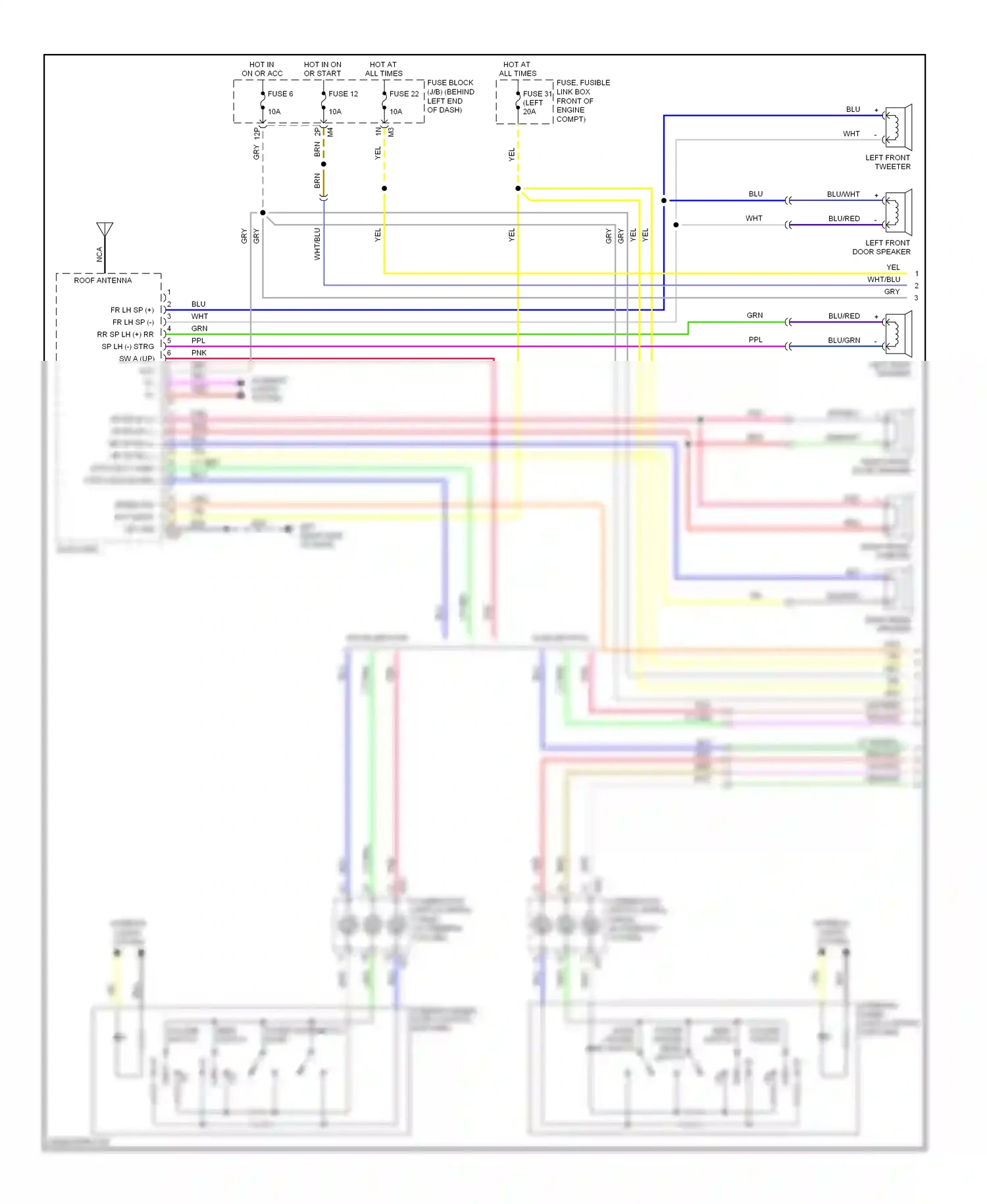 Wiring diagram volume switch for Nissan Sentra B16 facelift (2009-2012) (1 of 5)