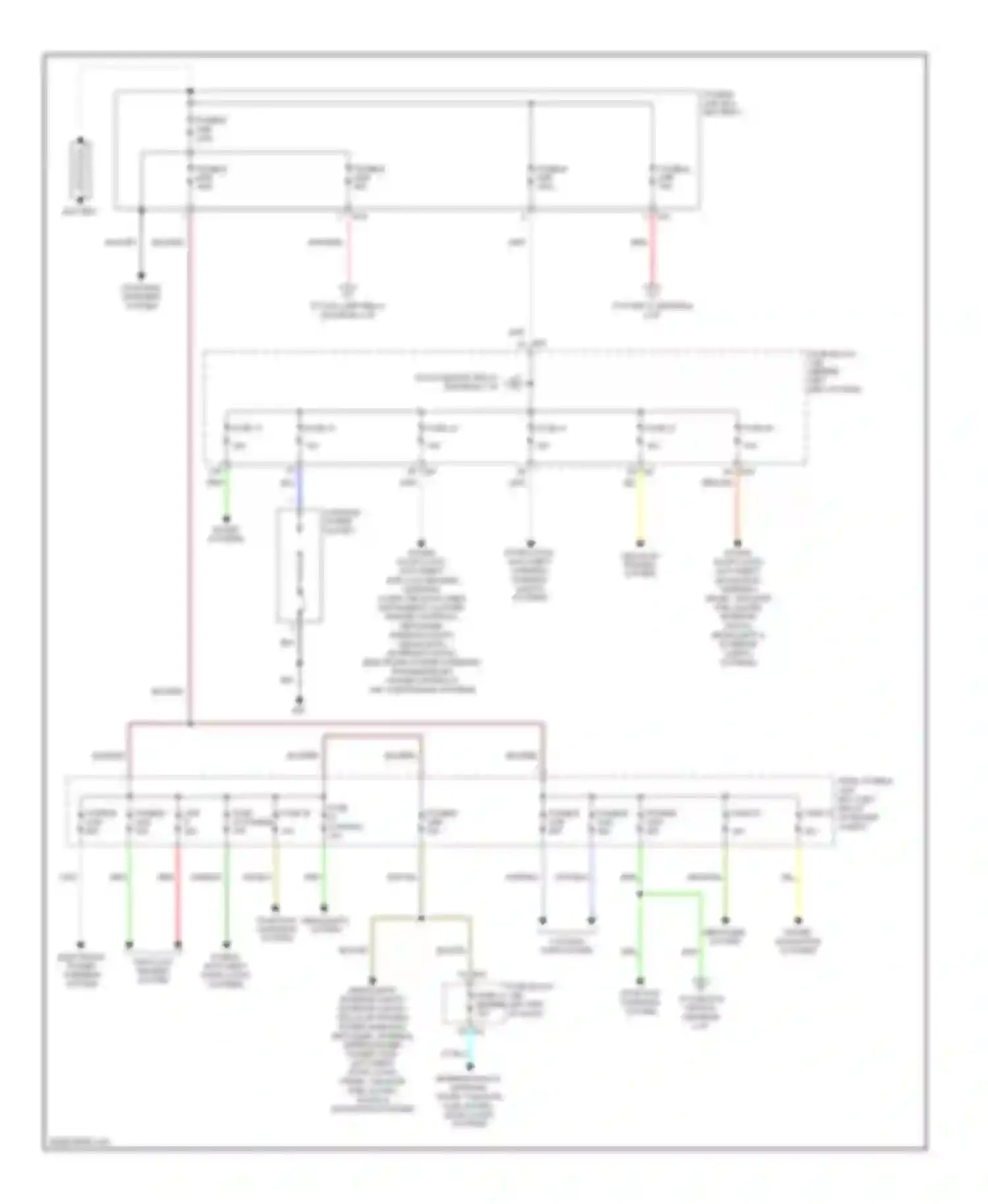 Sentra Nissan B16 (2006-2009): Power distribution circuit (1 of 3)
