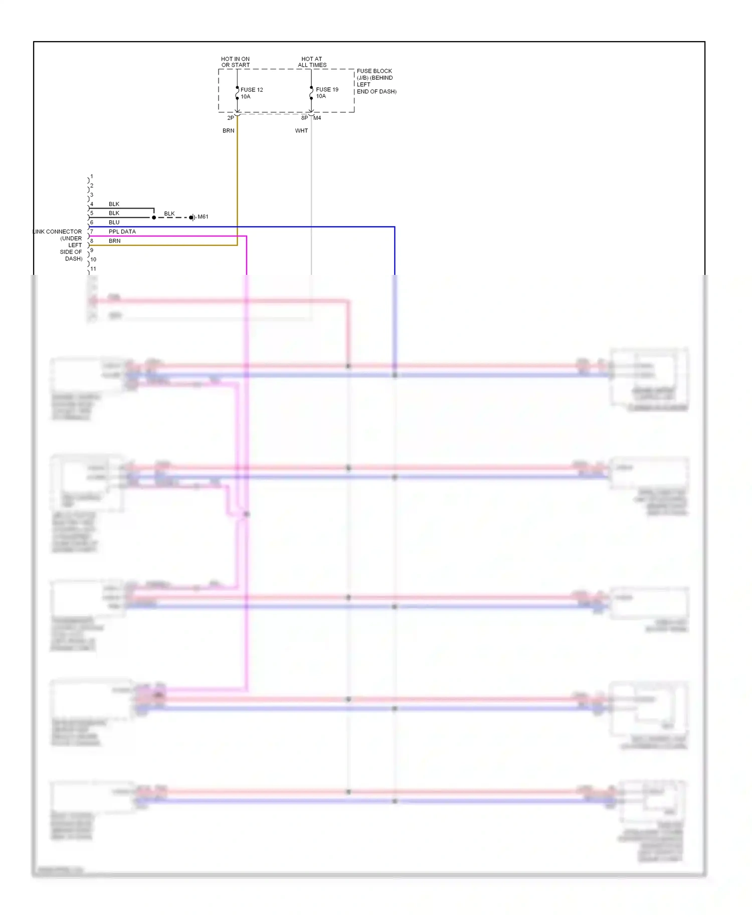 Wiring diagram abs control unit for Nissan Sentra B16 (2006-2009) (2 of 2)