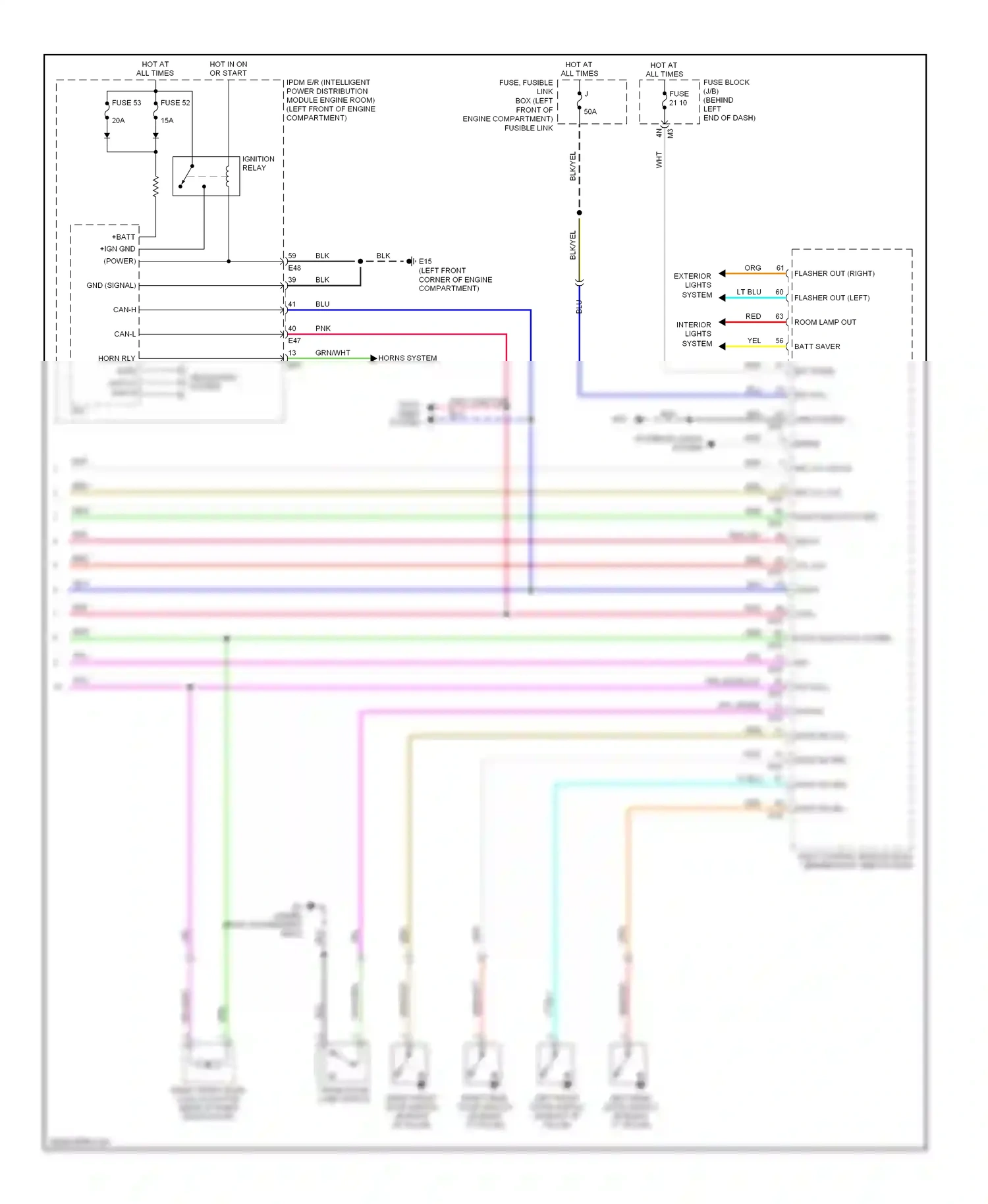 Wiring diagram blu for Nissan Sentra B16 (2006-2009) (34 of 48)
