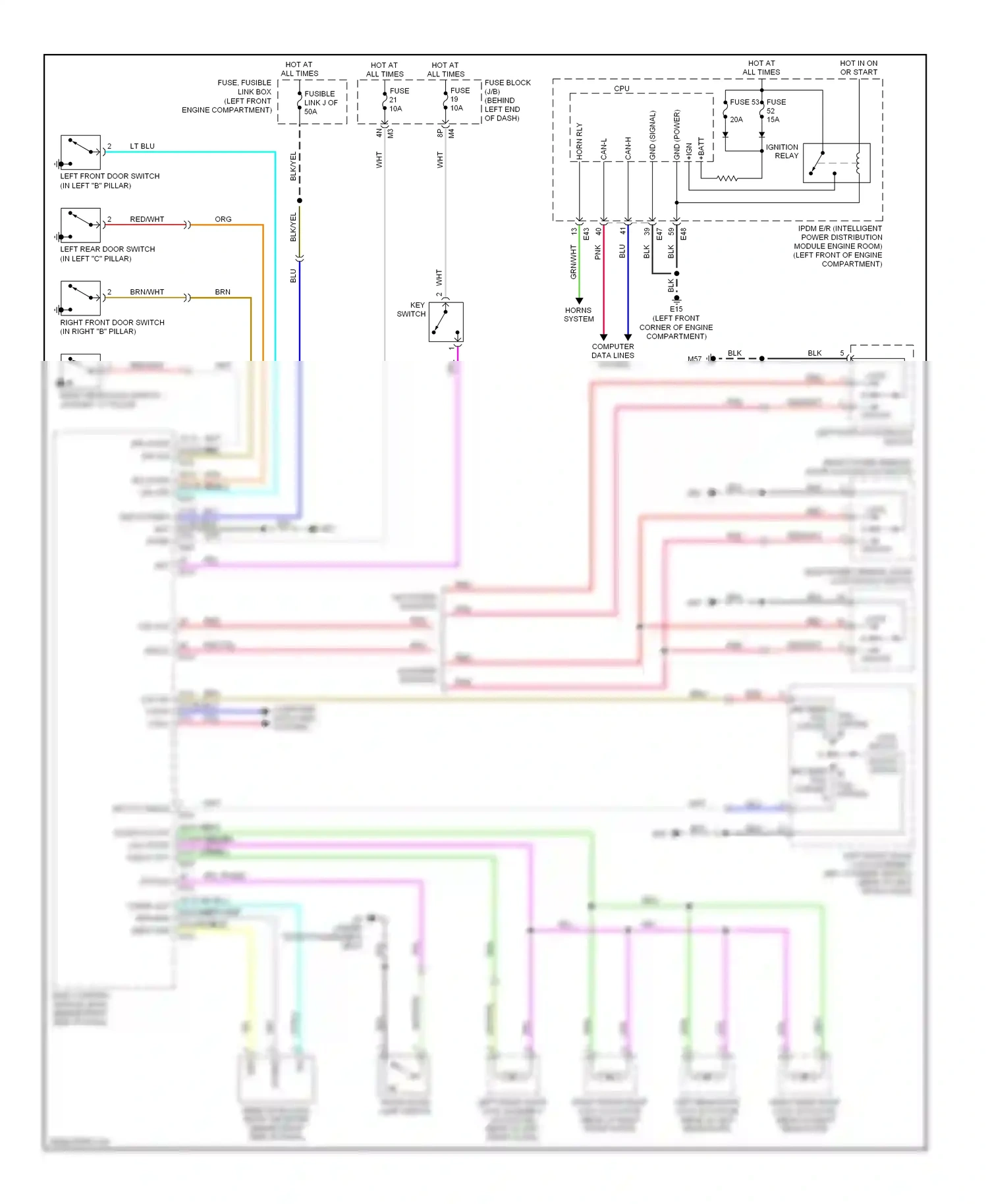 Wiring diagram blu for Nissan Sentra B16 (2006-2009) (33 of 48)