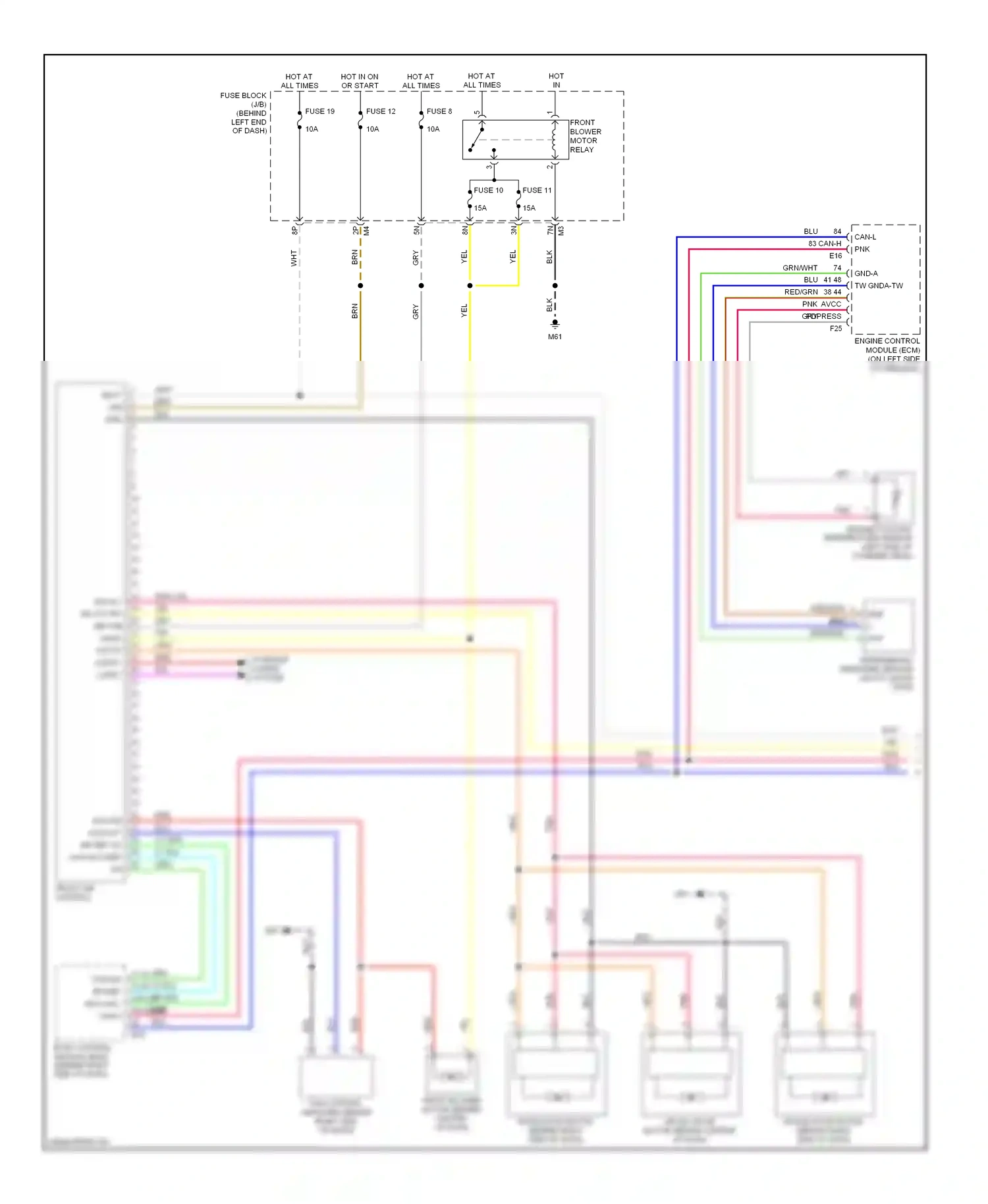 Wiring diagram front air control for Nissan Sentra B16 (2006-2009) (3 of 3)