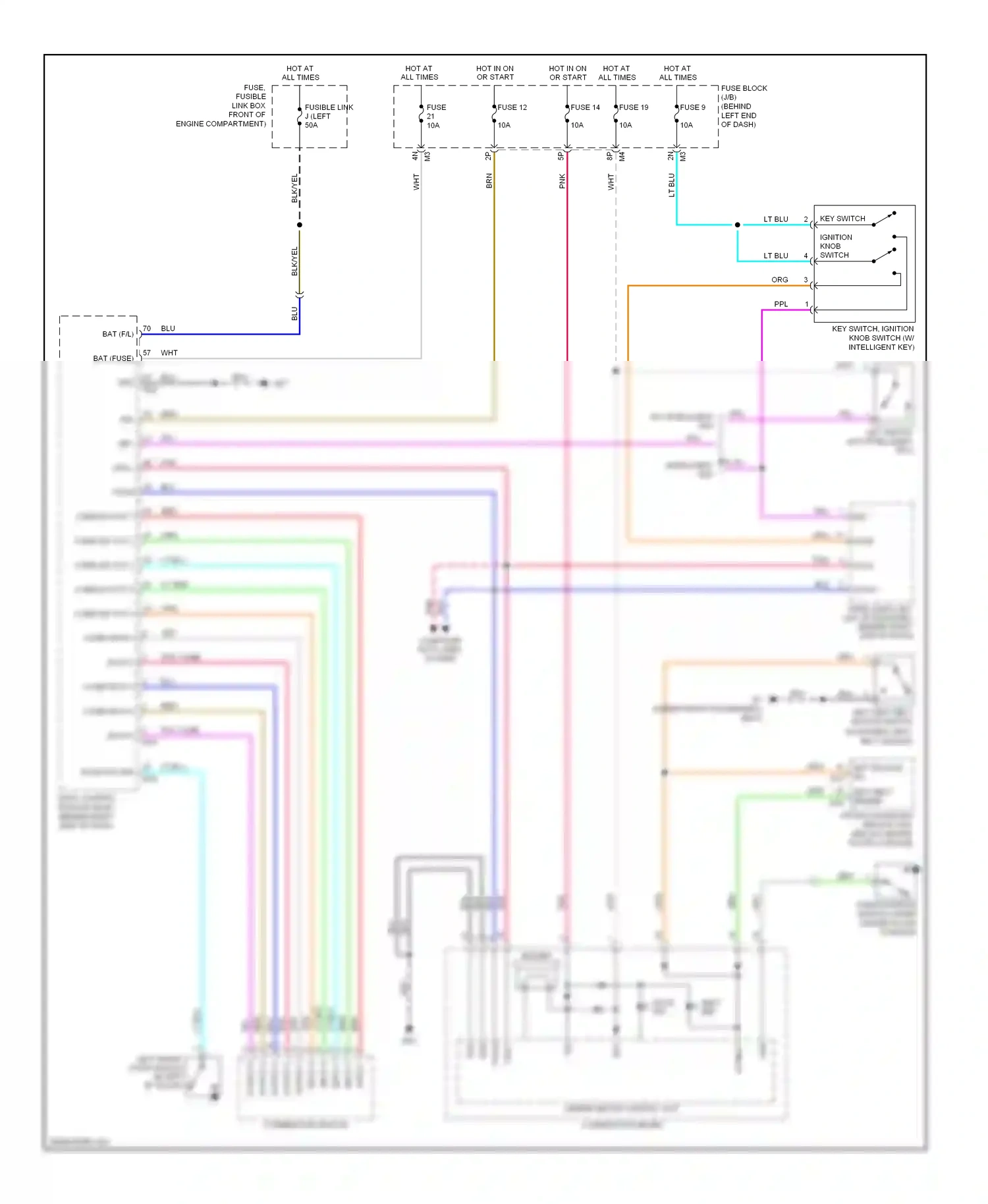 Wiring diagram input 1 for Nissan Sentra B16 (2006-2009) (3 of 4)