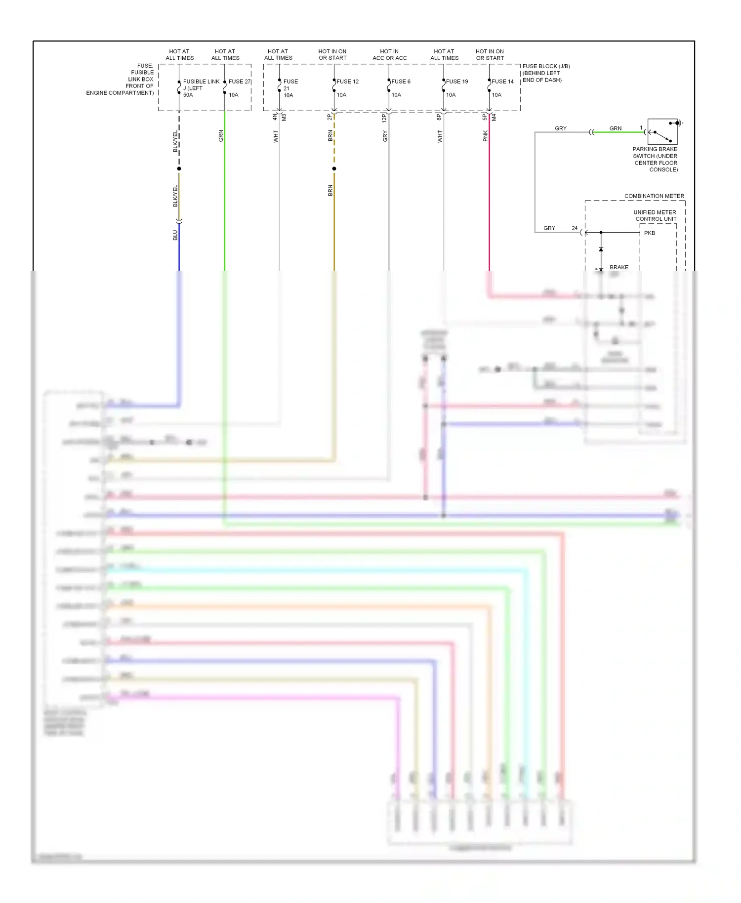 Wiring diagram input 1 for Nissan Sentra B16 (2006-2009) (1 of 4)