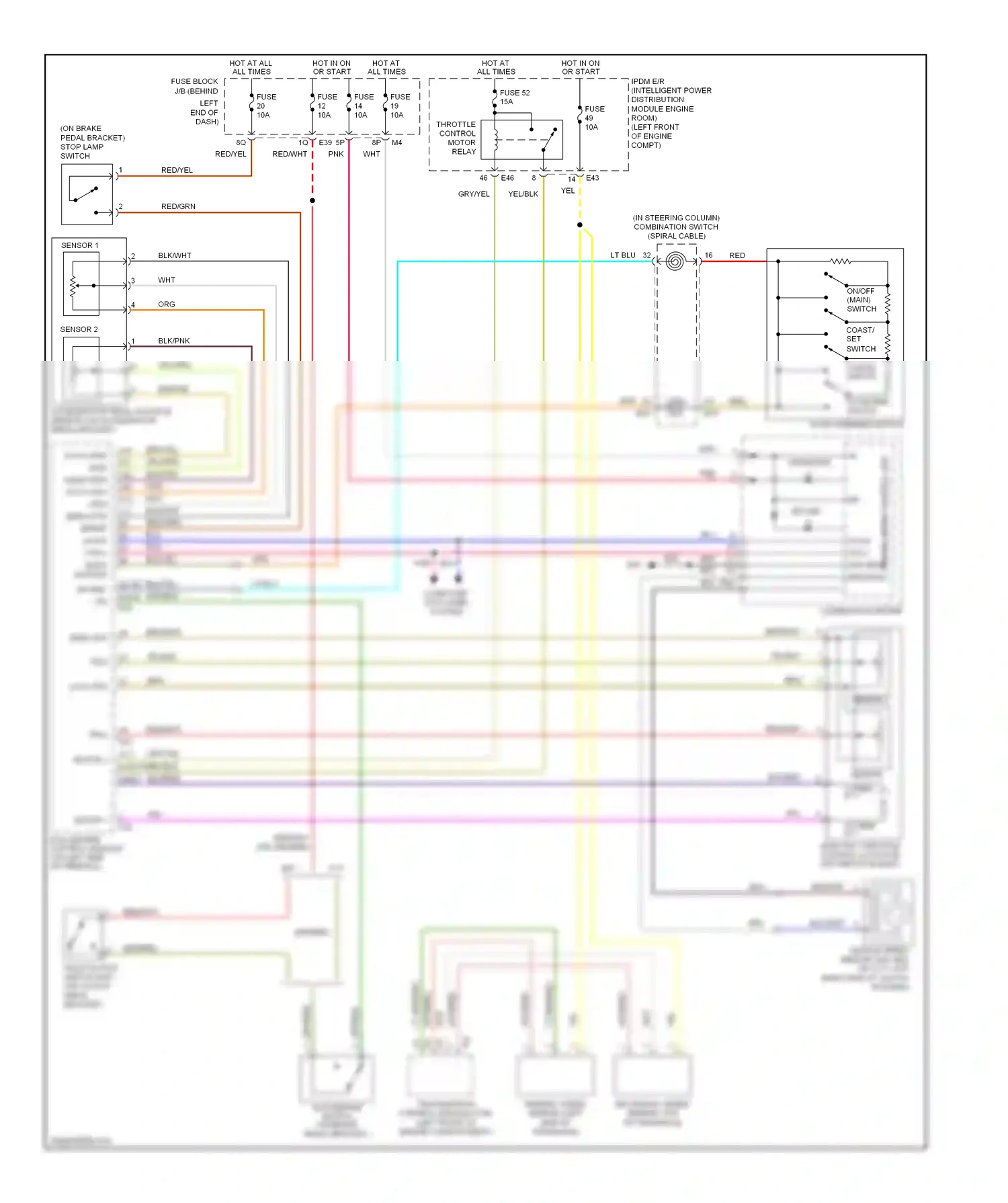 Wiring diagram sensor 2 open for Nissan Sentra B16 (2006-2009) (1 of 1)