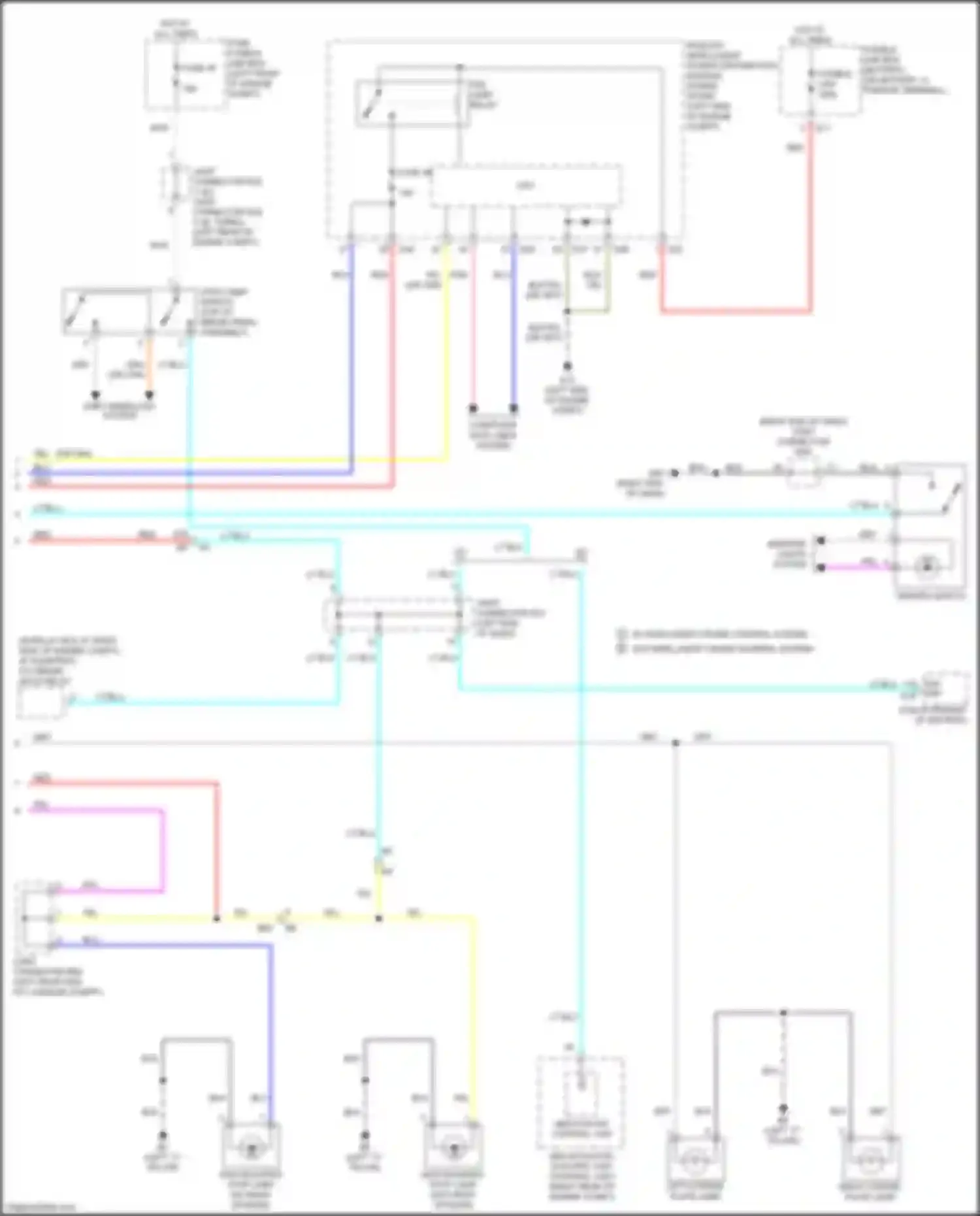 Sentra Nissan B17 facelift (2015-2019): Exterior lamps circuit (3 of 3)