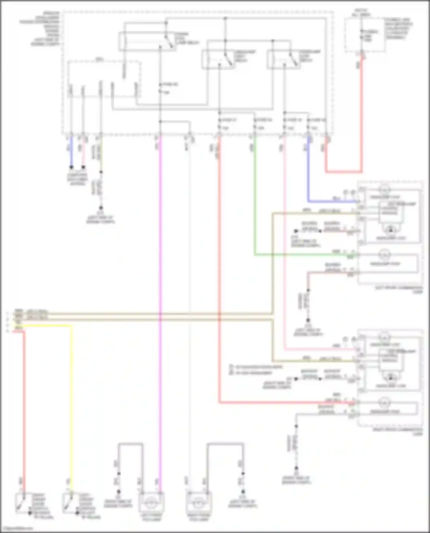Sentra Nissan B17 facelift (2015-2019): Headlights circuit (2 of 2)