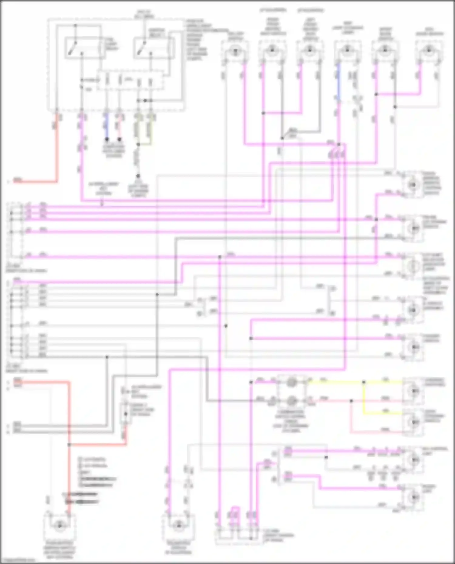 Sentra Nissan B17 facelift (2015-2019): Instrument illumination circuit (2 of 2)