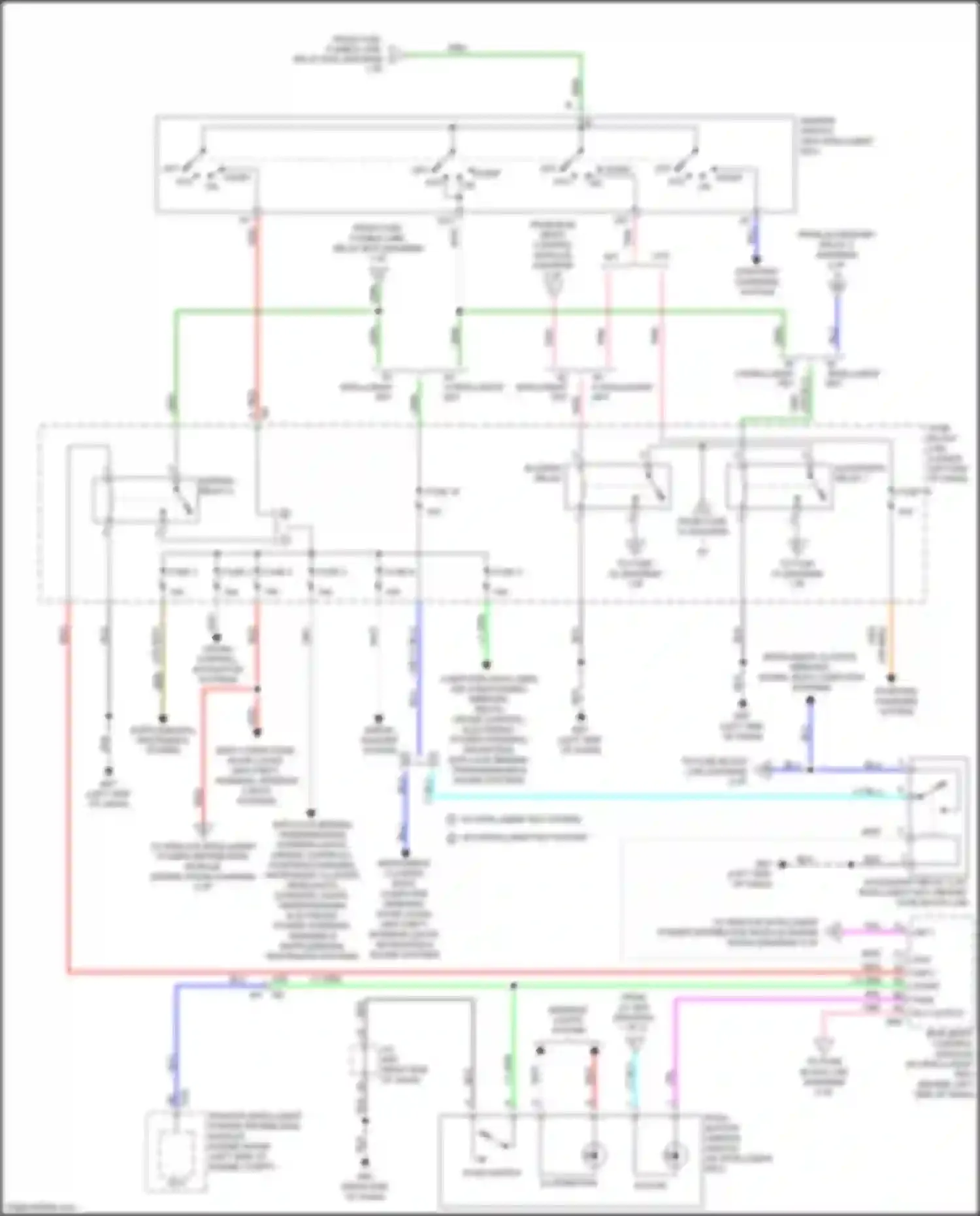Sentra Nissan B17 facelift (2015-2019): Power distribution circuit (2 of 3)