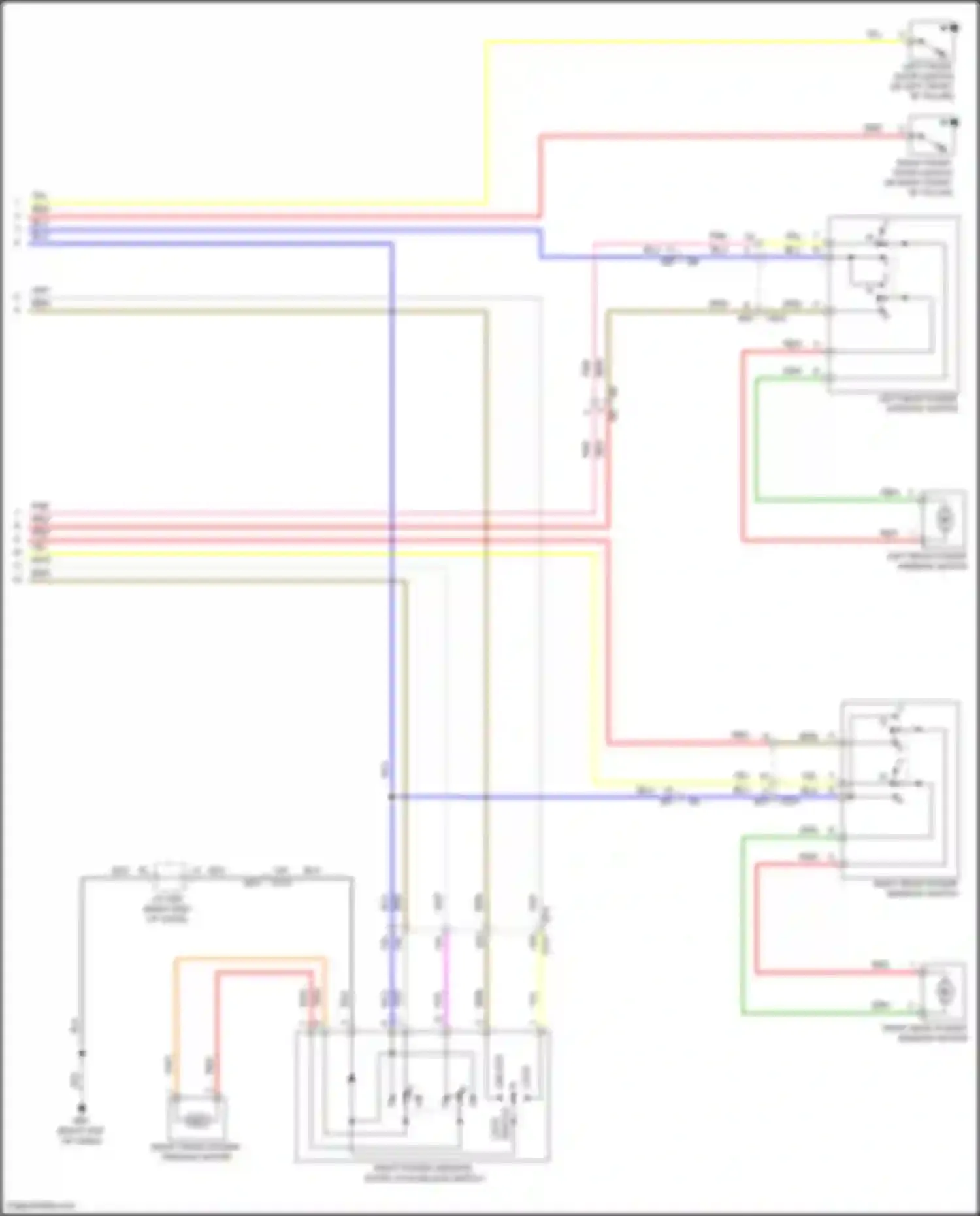 Sentra Nissan B17 facelift (2015-2019): Power windows circuit (2 of 2)