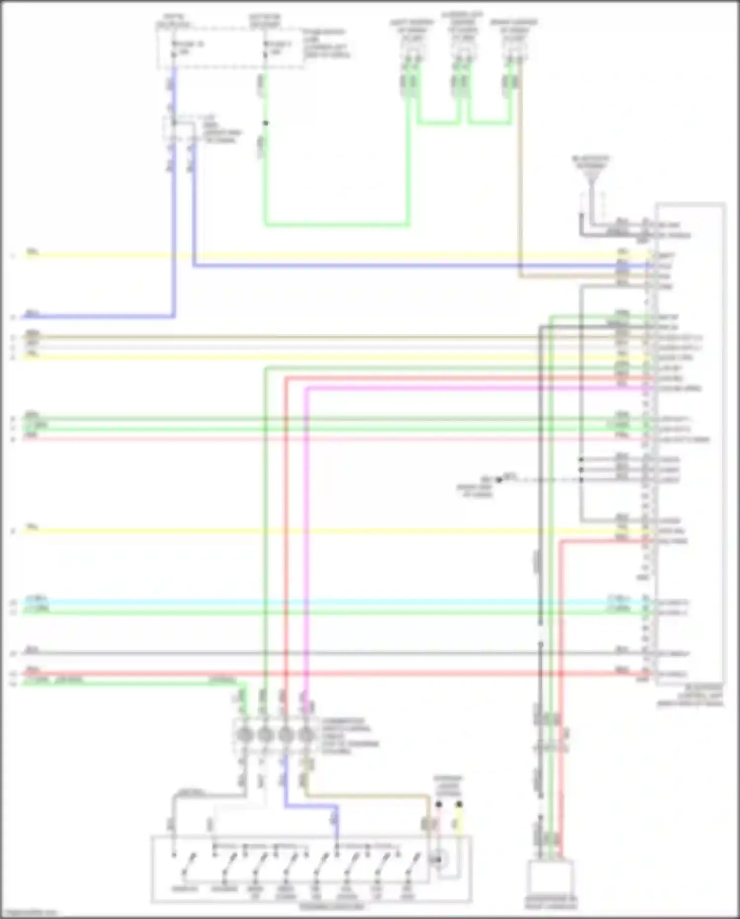 Sentra Nissan B17 facelift (2015-2019): Radio circuit, base (2 of 2)