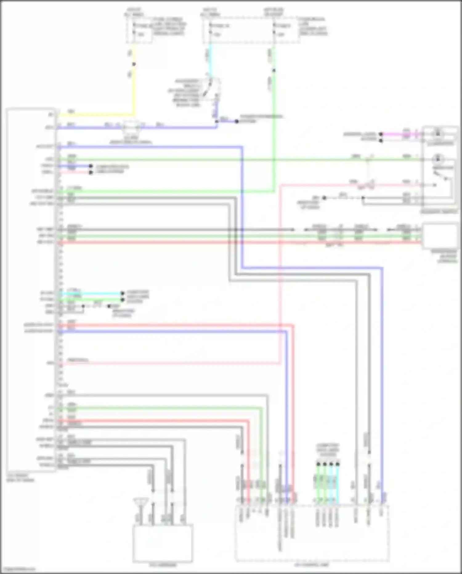 Wiring diagram accessory relay 2 for Nissan Sentra B17 facelift (2015-2019) (5 of 5)