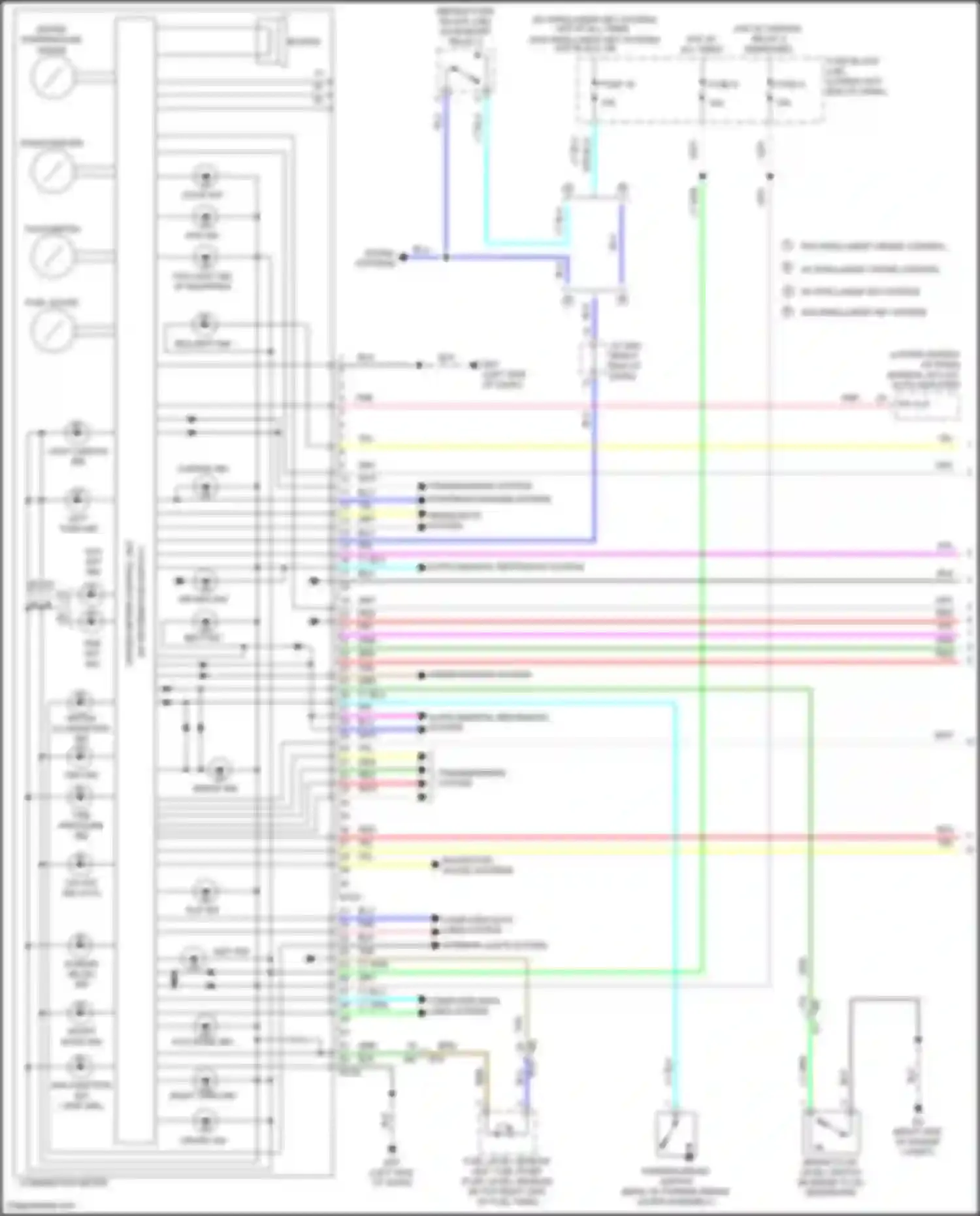 Wiring diagram combination meter for Nissan Sentra B17 facelift (2015-2019) (4 of 27)