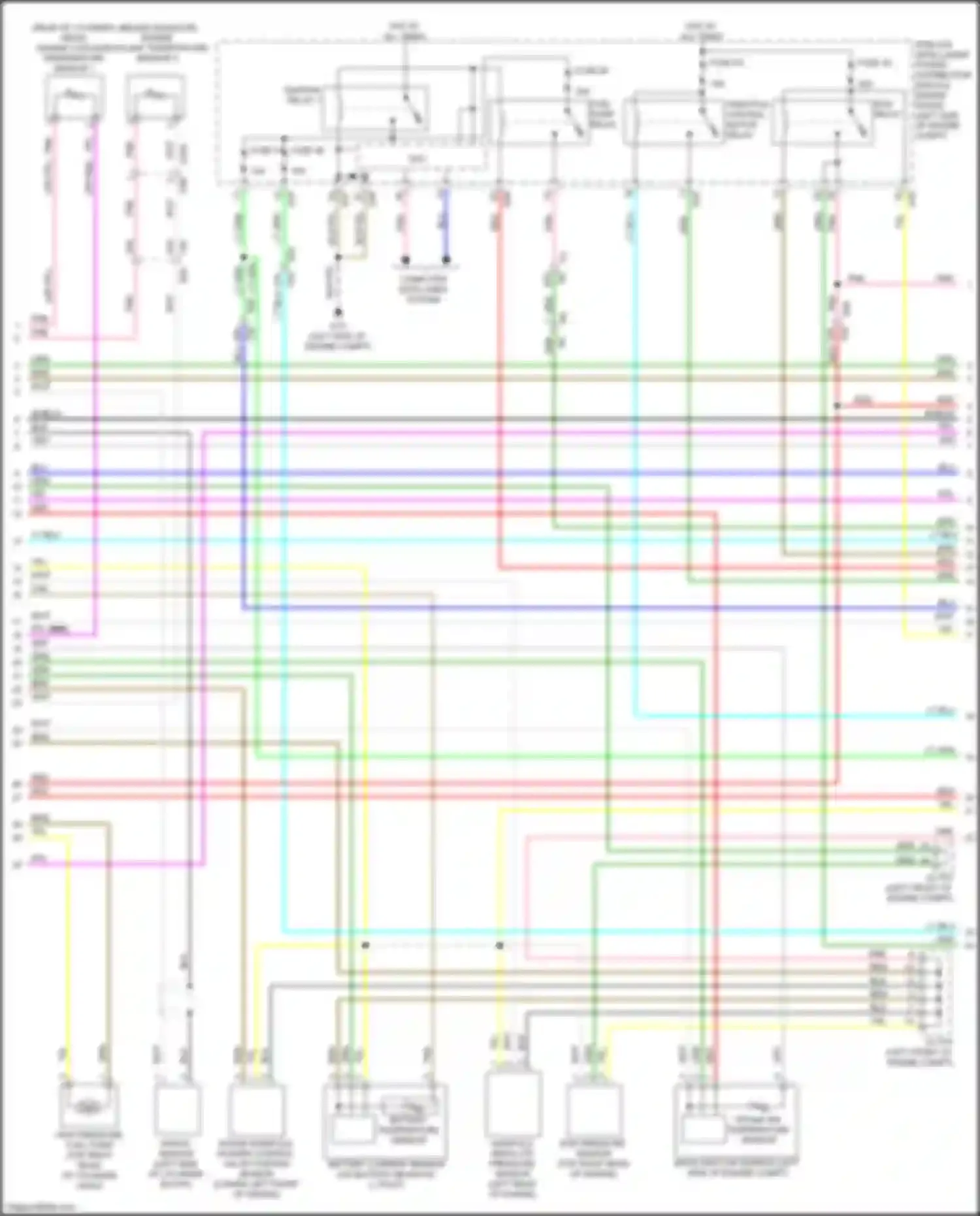 Wiring diagram engine coolant temperature sensor 2 for Nissan Sentra B17 facelift (2015-2019) (4 of 4)