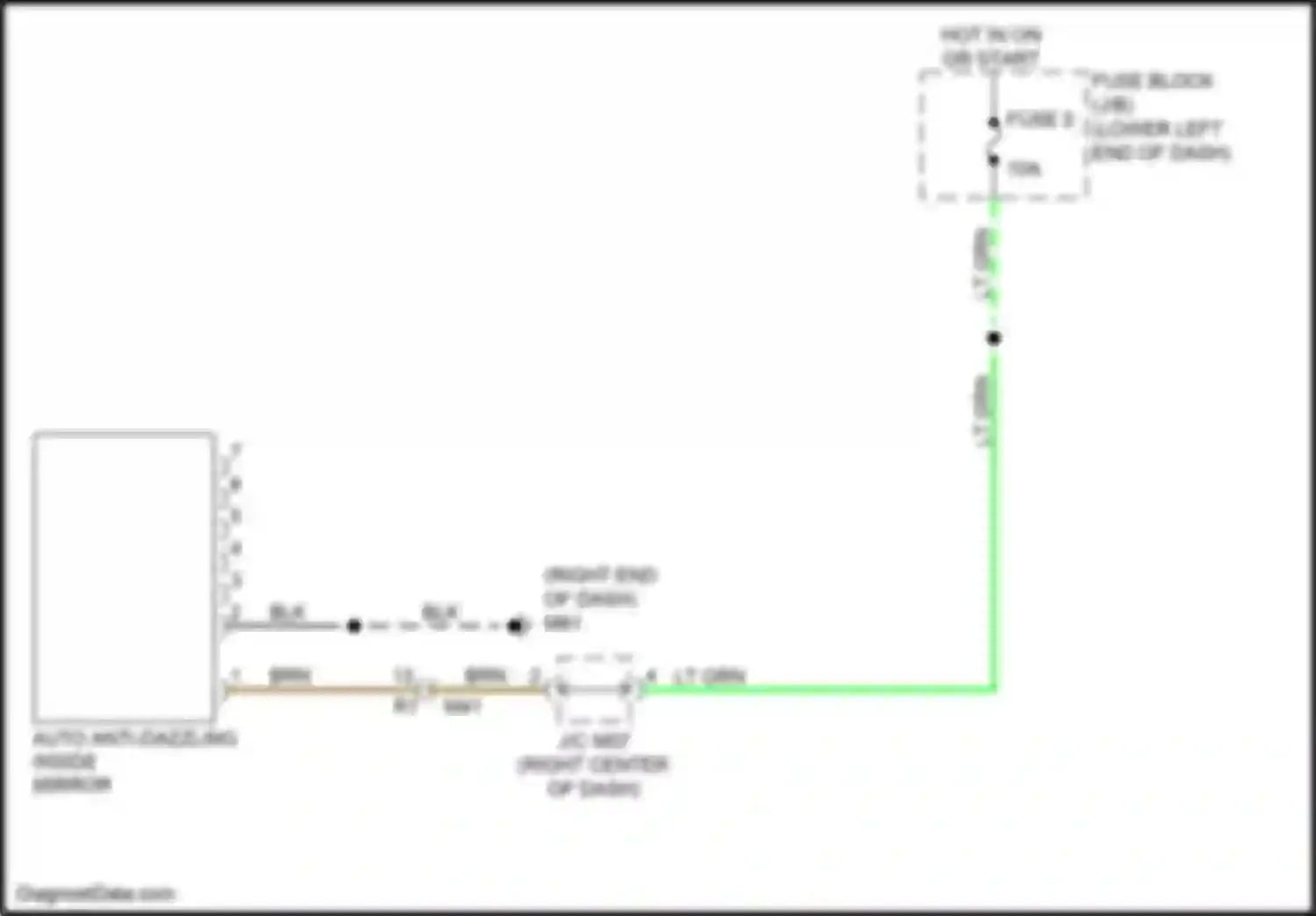 Wiring diagram hot in on or start for Nissan Sentra B17 facelift (2015-2019) (12 of 30)
