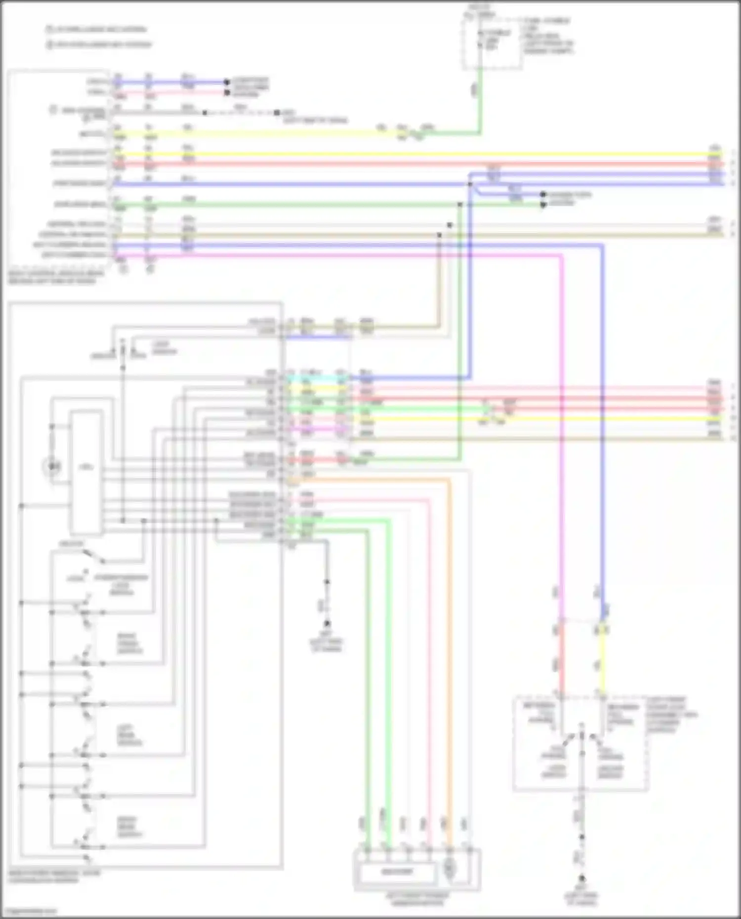 Wiring diagram left front power window motor for Nissan Sentra B17 facelift (2015-2019) (1 of 1)