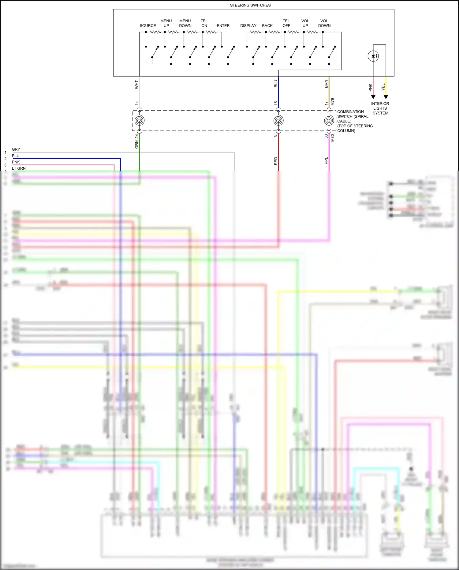 Wiring diagram menu down for Nissan Sentra B17 facelift (2015-2019) (2 of 6)