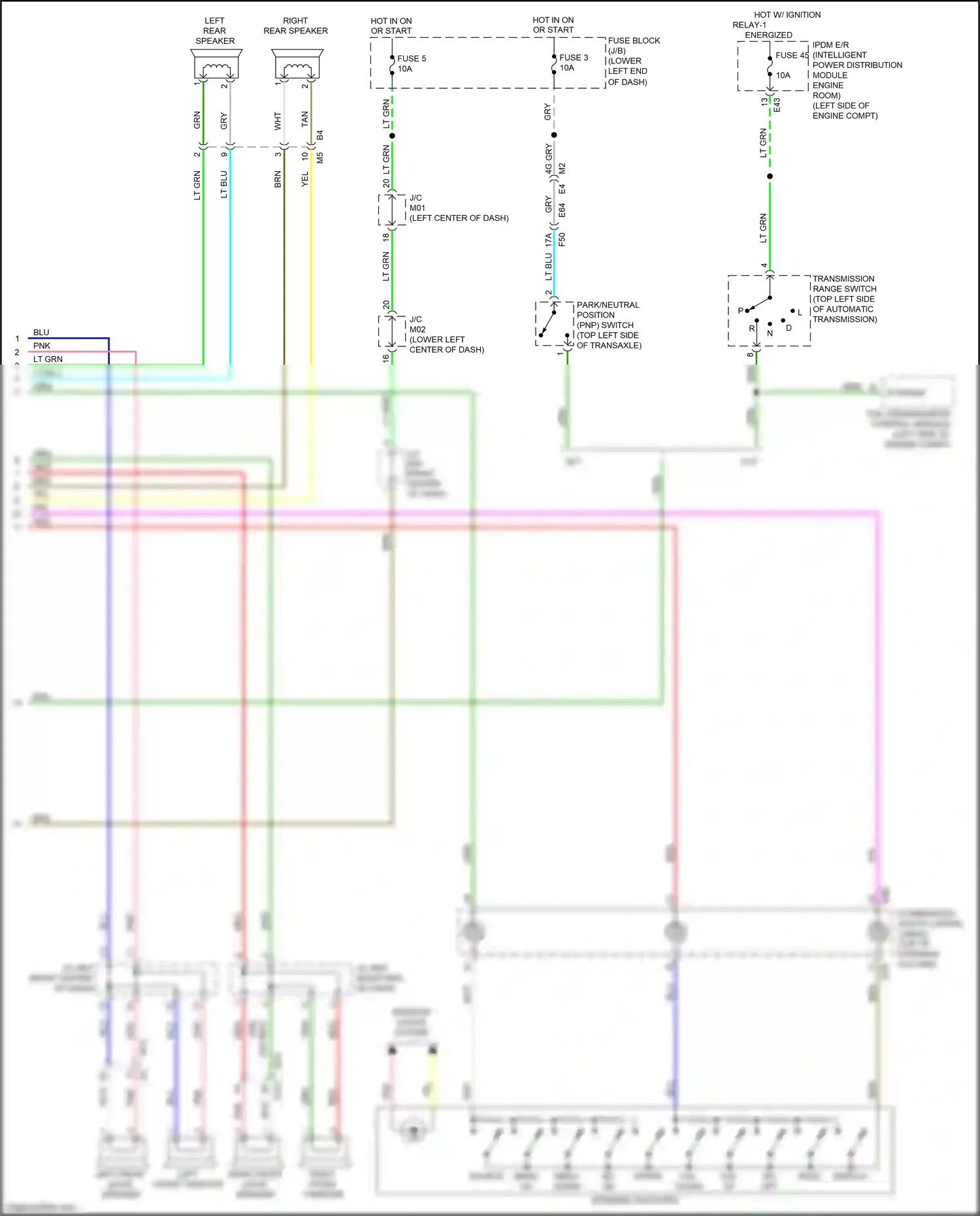 Wiring diagram menu down for Nissan Sentra B17 facelift (2015-2019) (3 of 6)