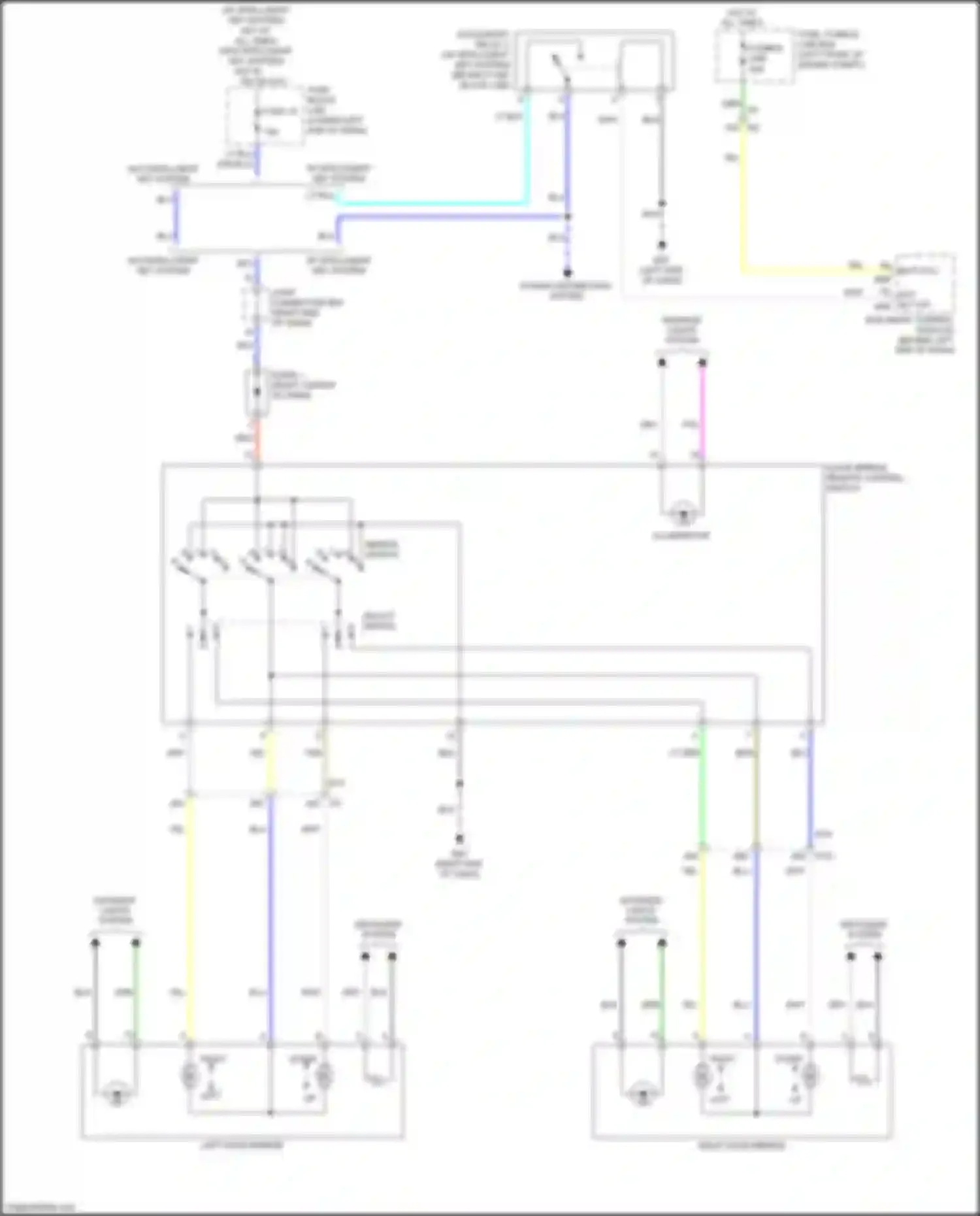 Wiring diagram right end of dash) for Nissan Sentra B17 facelift (2015-2019) (23 of 50)