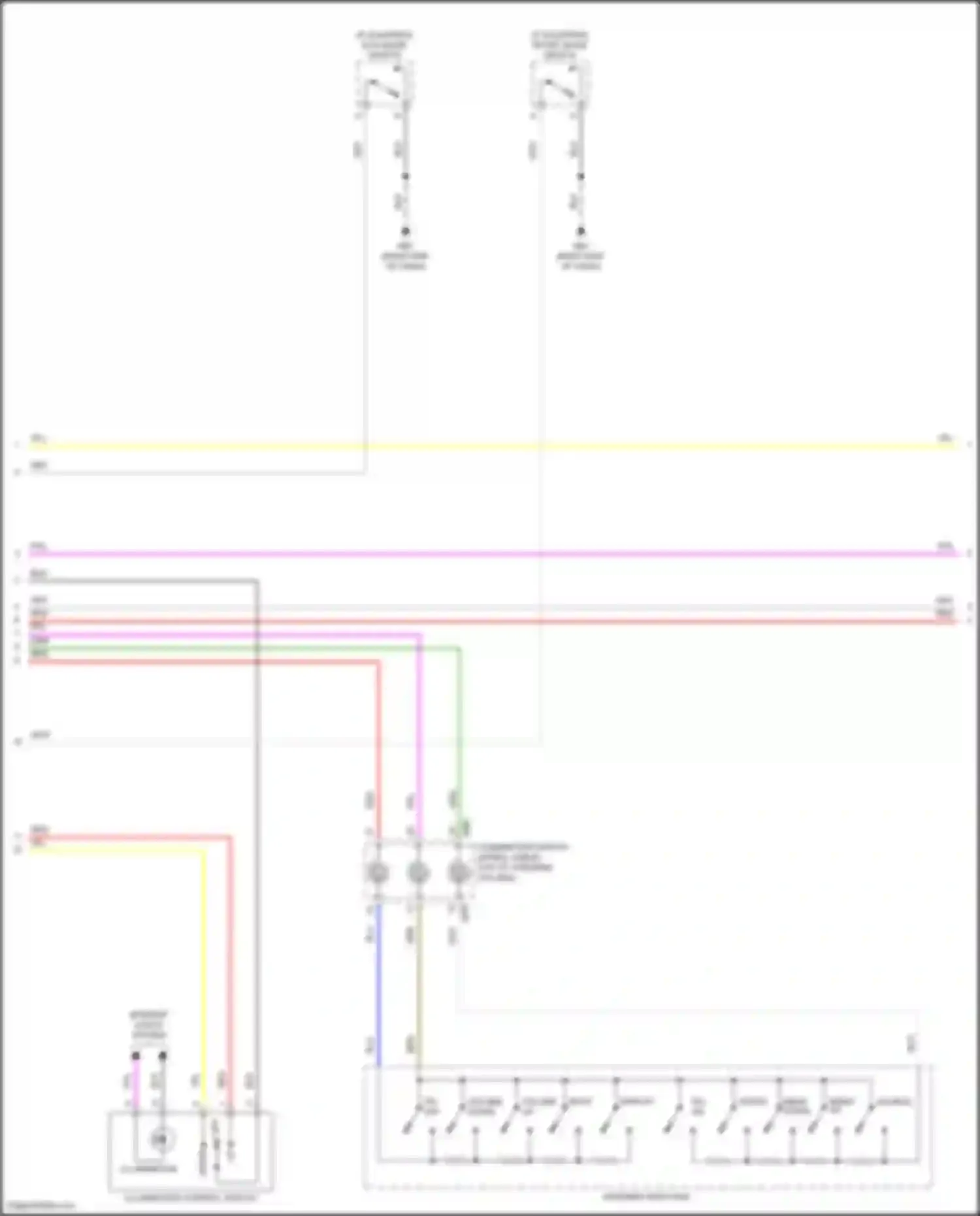 Wiring diagram right end of dash) for Nissan Sentra B17 facelift (2015-2019) (15 of 50)
