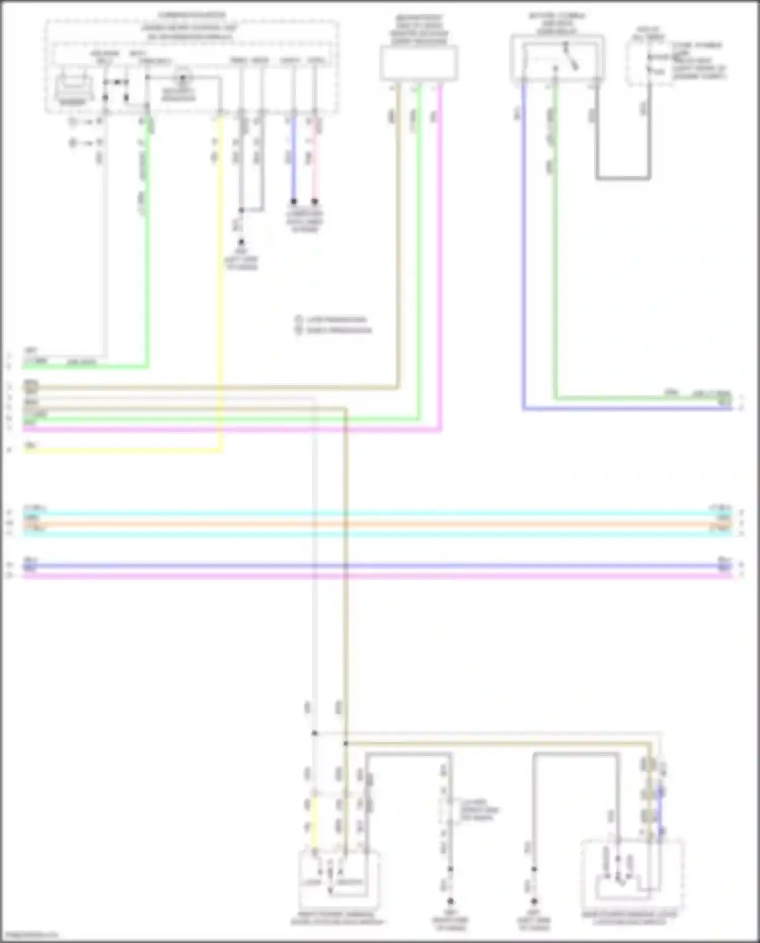 Wiring diagram right end of dash) for Nissan Sentra B17 facelift (2015-2019) (7 of 50)