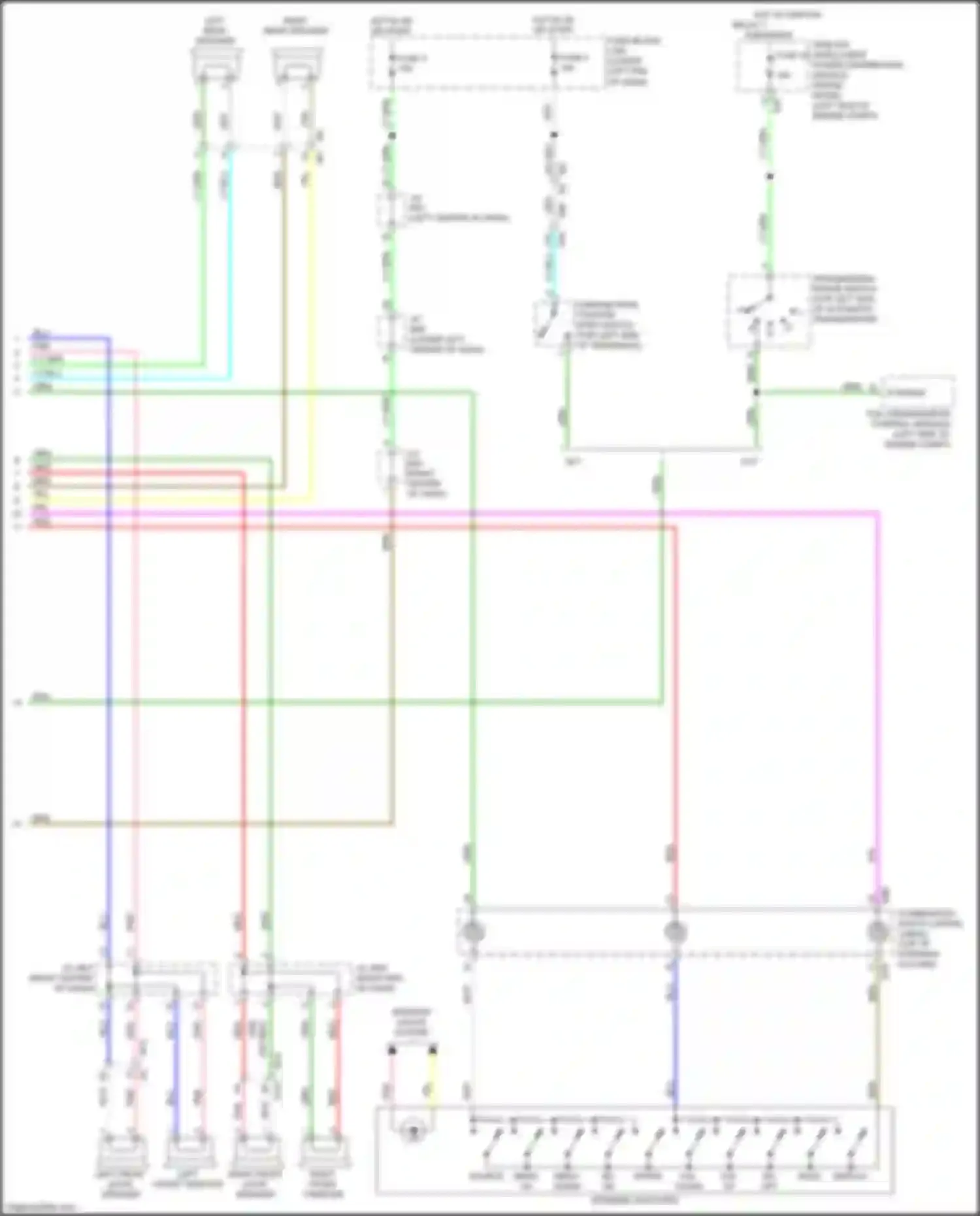 Wiring diagram right front door speaker for Nissan Sentra B17 facelift (2015-2019) (2 of 6)
