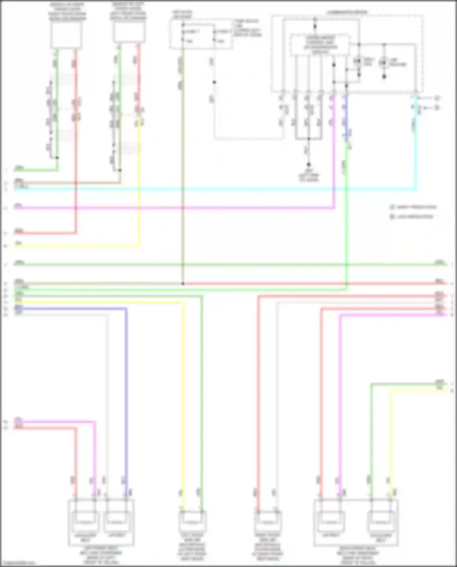 Wiring diagram right front side air bag module for Nissan Sentra B17 facelift (2015-2019) (1 of 1)