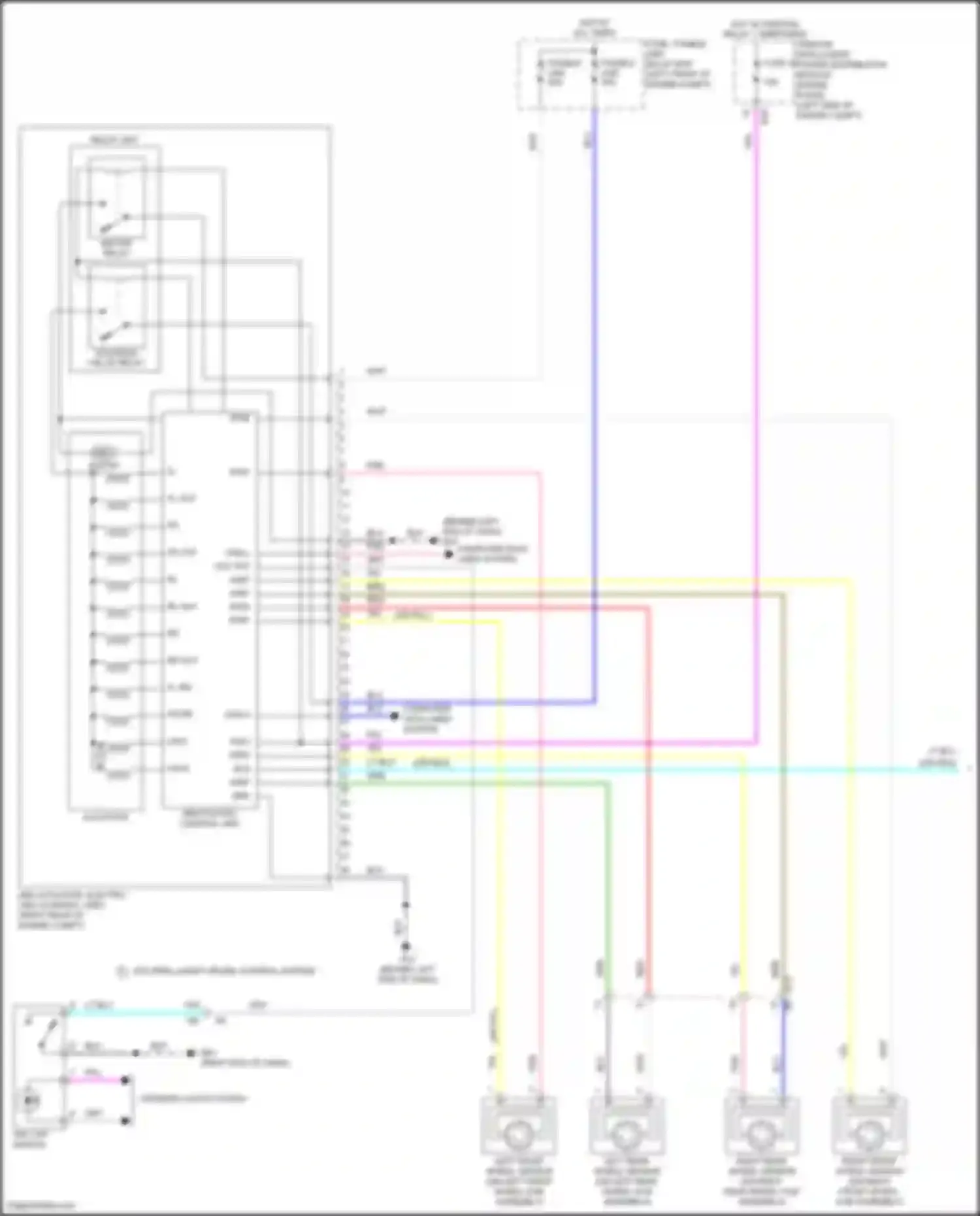 Wiring diagram right front wheel sensor for Nissan Sentra B17 facelift (2015-2019) (1 of 1)