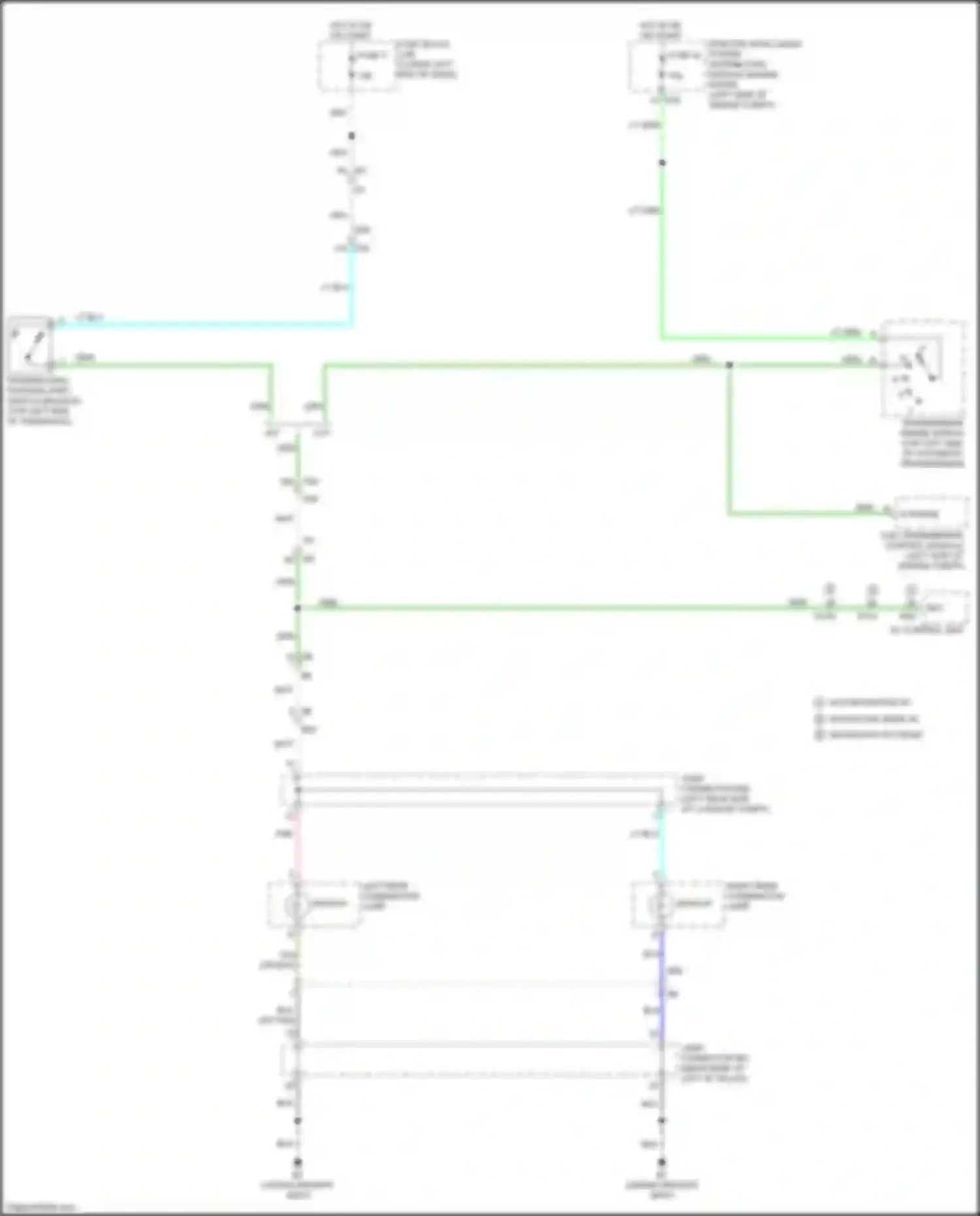 Wiring diagram right rear combination lamp for Nissan Sentra B17 facelift (2015-2019) (1 of 2)