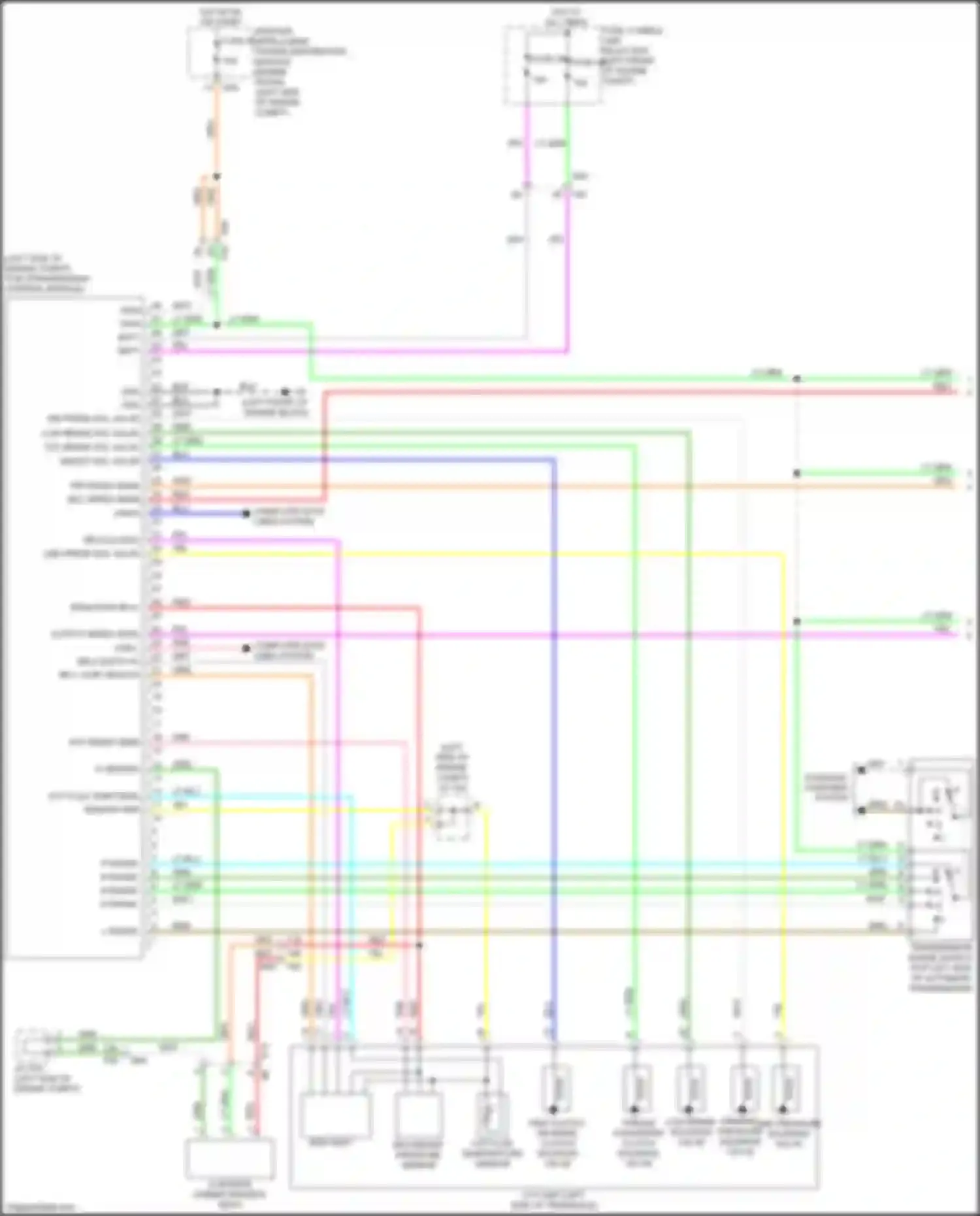 Wiring diagram transmission range switch for Nissan Sentra B17 facelift (2015-2019) (2 of 12)