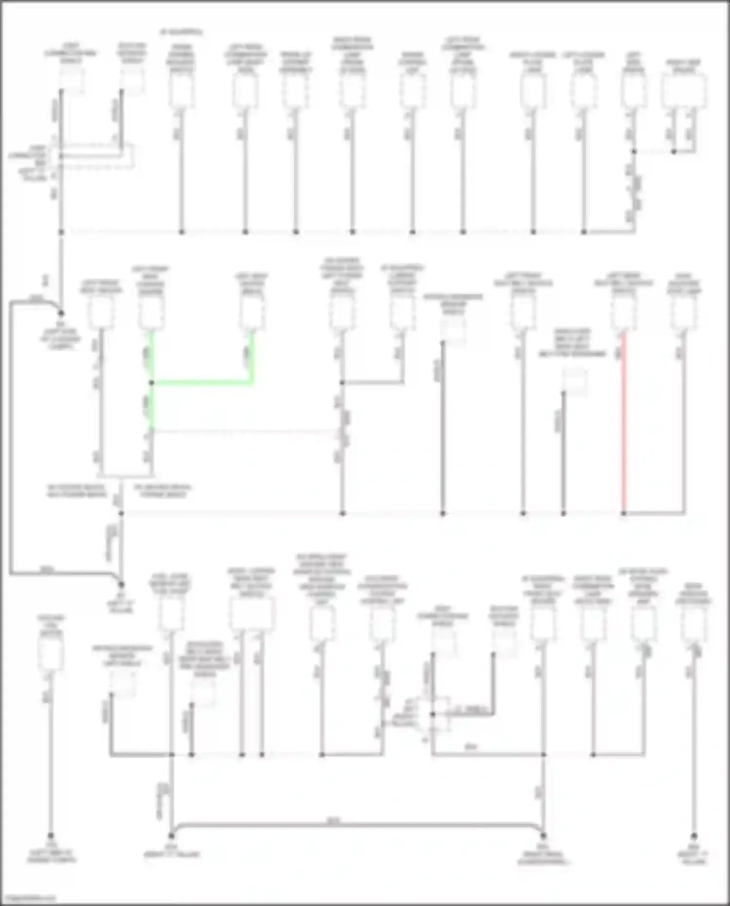 Sentra Nissan B18 (2019-2024): Ground distribution circuit (1 of 4)