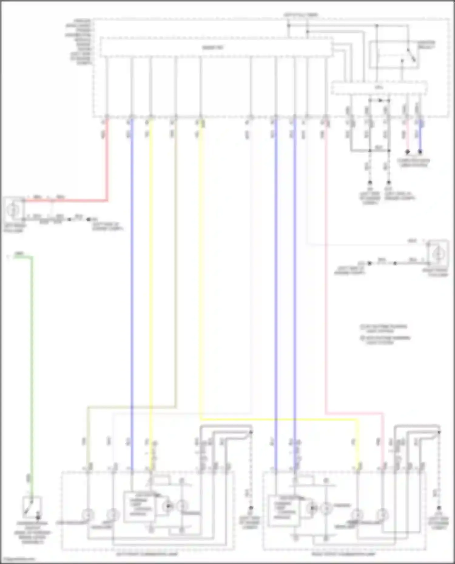 Sentra Nissan B18 (2019-2024): Headlights circuit, w/ halogen headlamps (2 of 2)