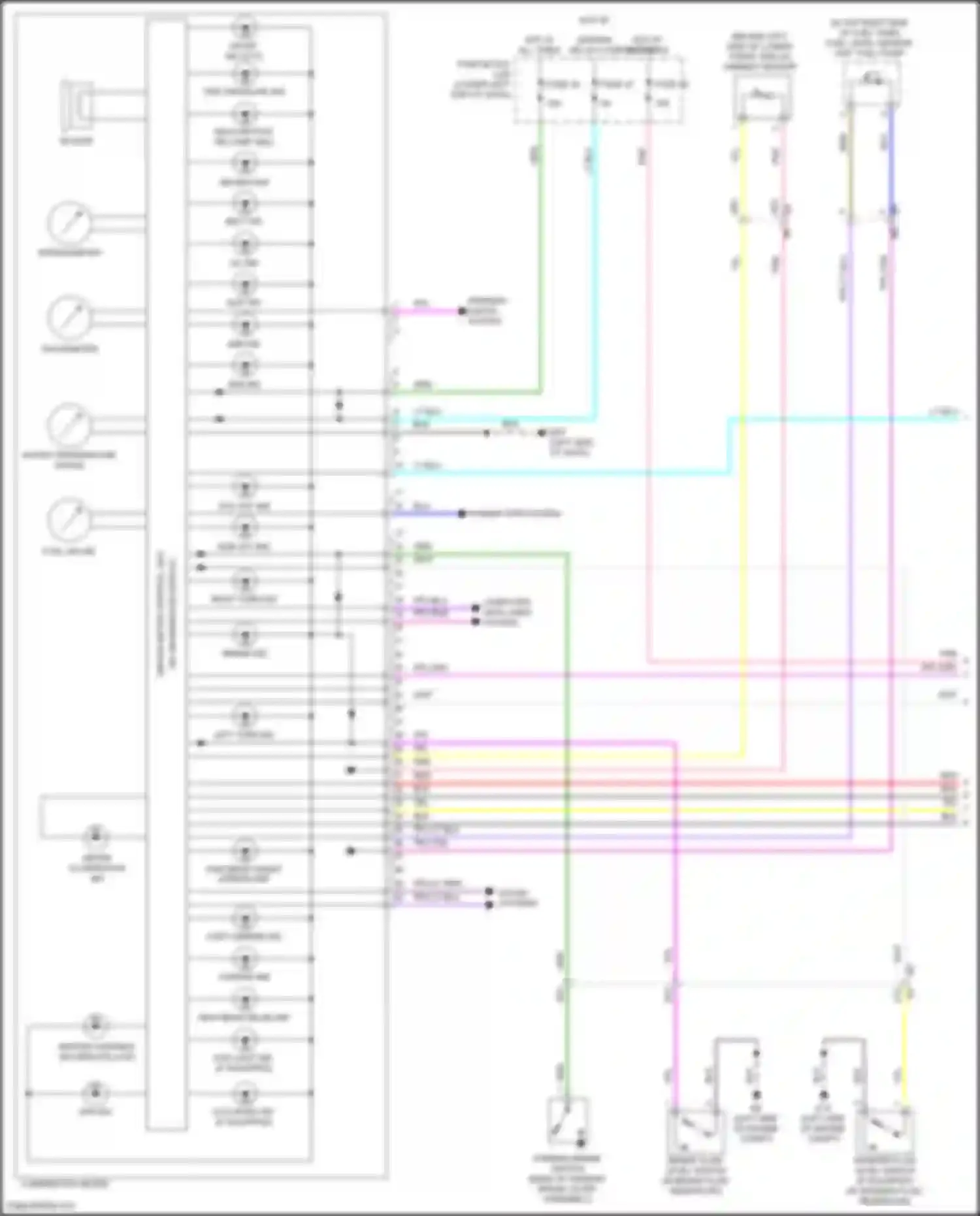 Sentra Nissan B18 (2019-2024): Instrument cluster circuit (1 of 2)